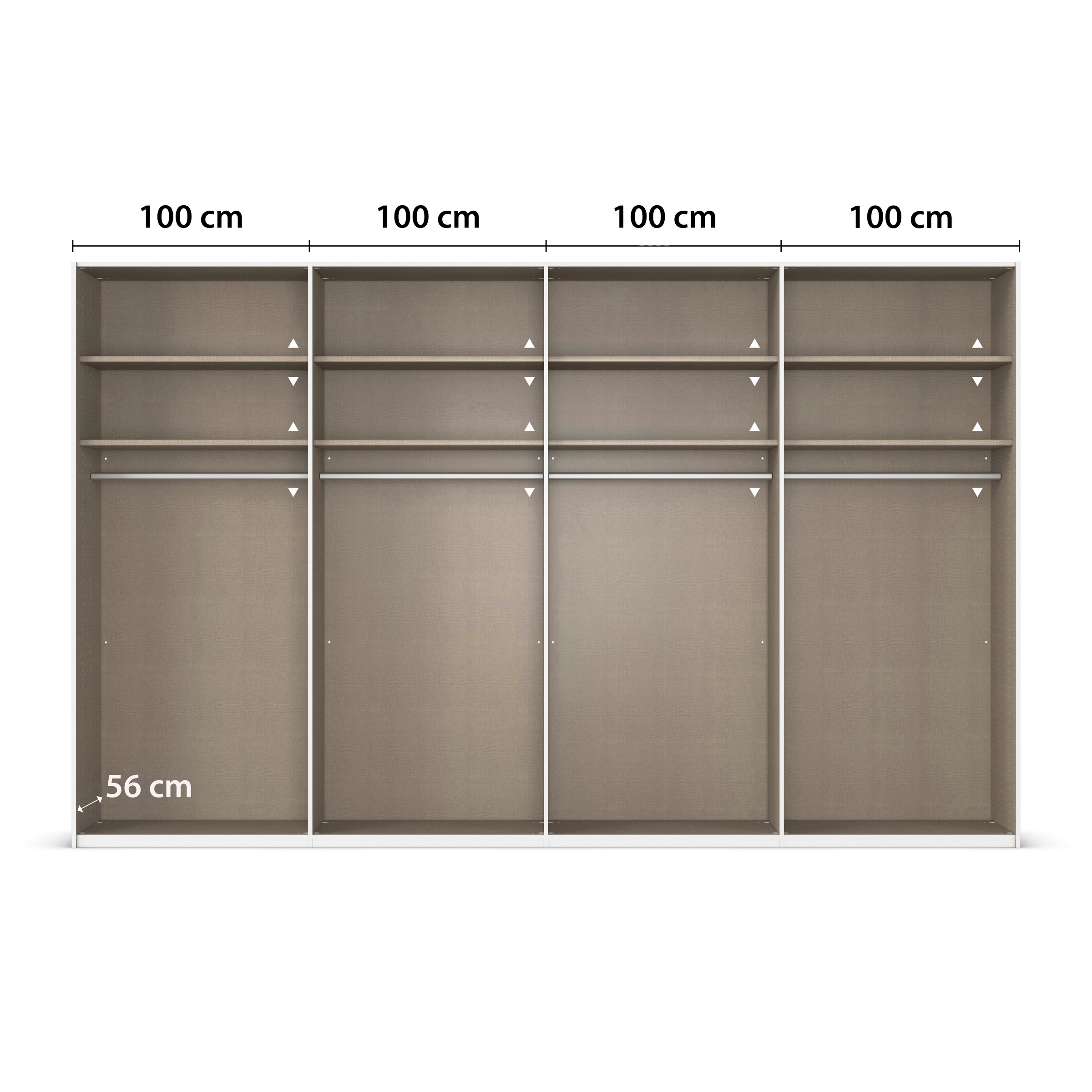 LeGer Home by Lena Gercke Kleiderschrank »Schrank Garderobe Ankleide Schlafzimmer Flur Serina«, (in 3 verschiedenen Ausstattungen BASIC/CLASSIC/PREMIUM), in 6 Breiten (101 - 401 cm) mit Front Glas oder Dekor MADE IN GERMANY