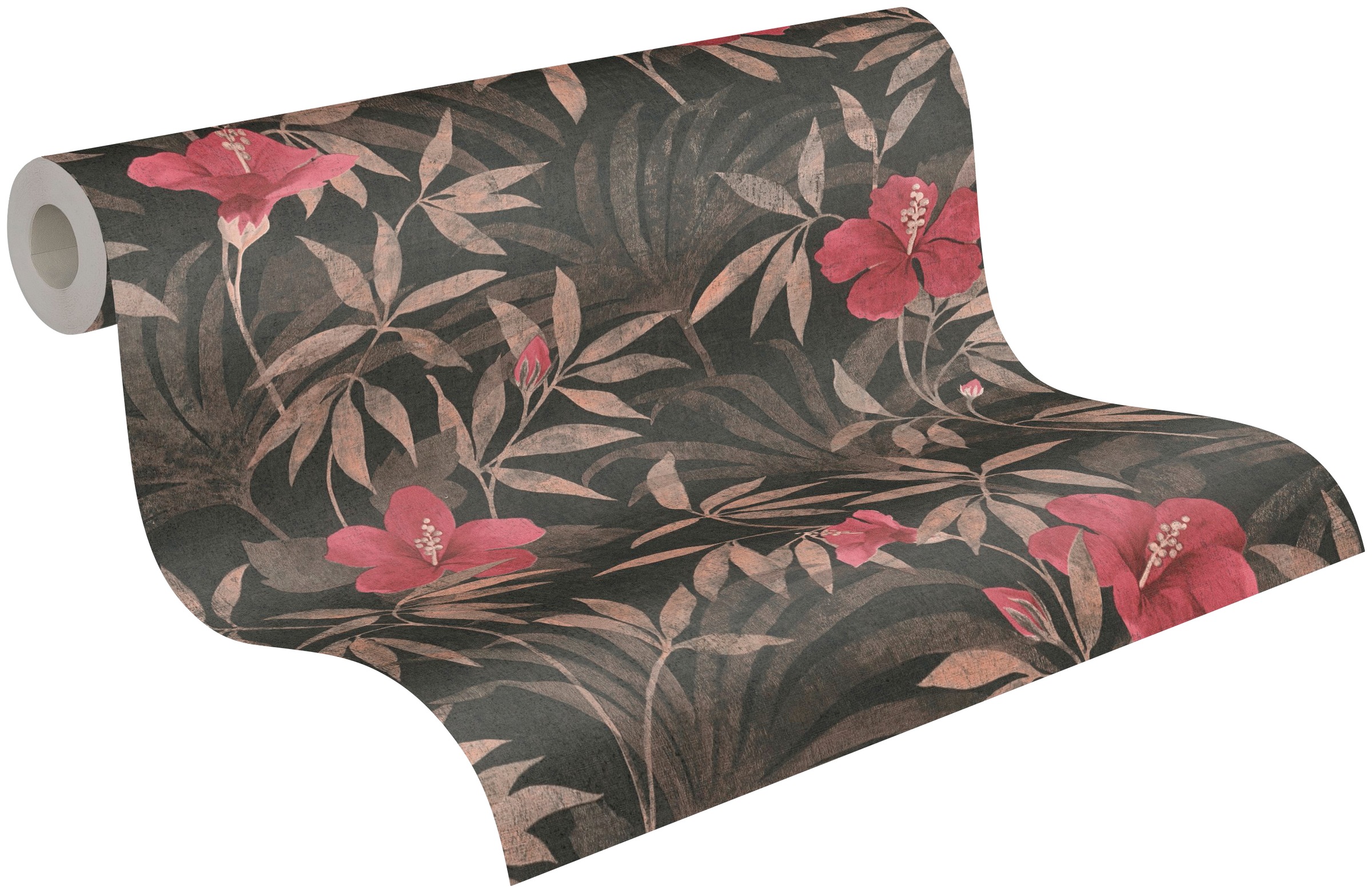 A.S. Création Vliestapete »Cuba« botanisch | geblümt | tropisch leicht strukturiert Dschungeltapete Tapete Blumen Tapeten Wohnzimmer Schlafzimmer Küche