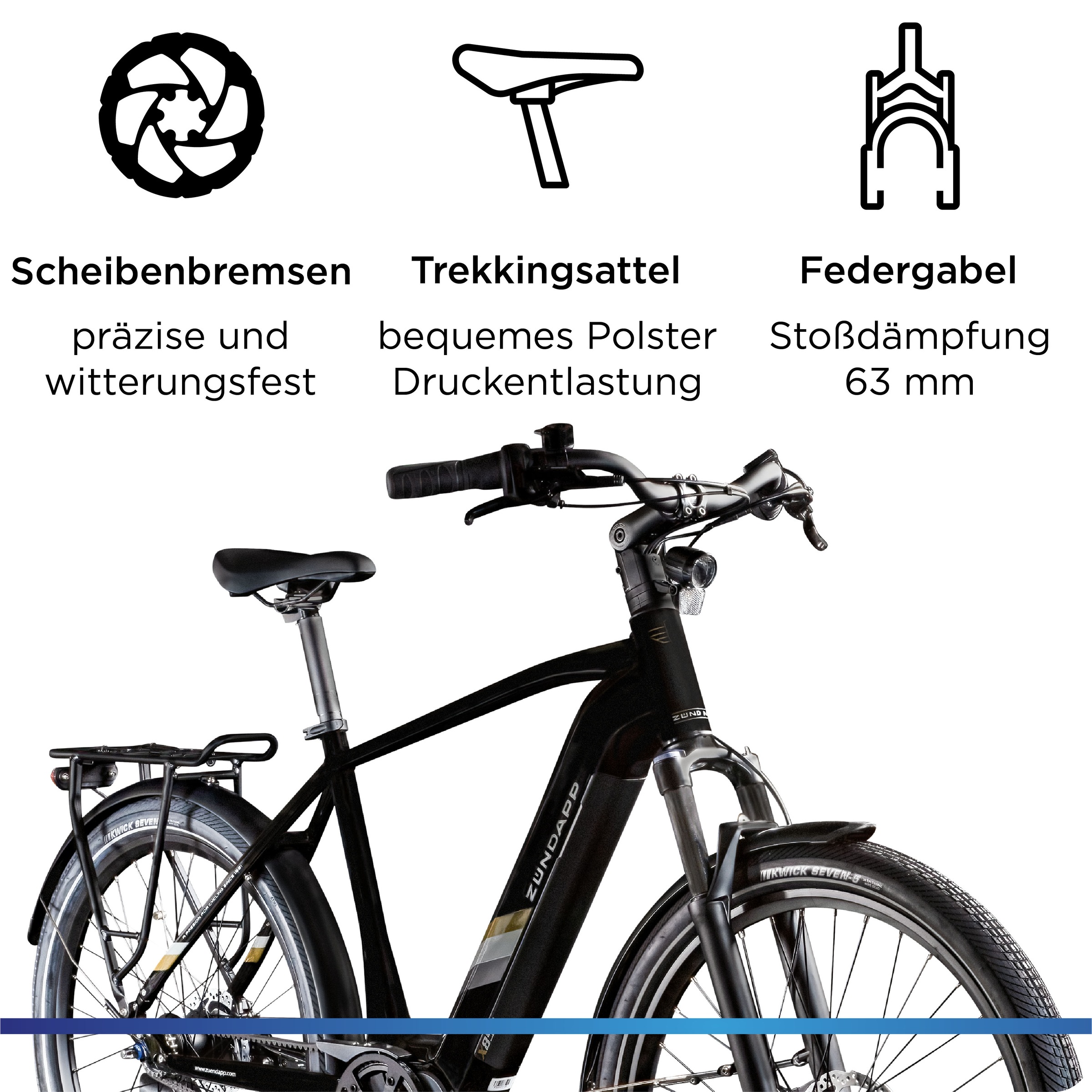 Zündapp »X850« 7 Gang Nabenschaltung Mittelmotor 250 W Pedelec, Elektrofahrrad für Damen und Herren
