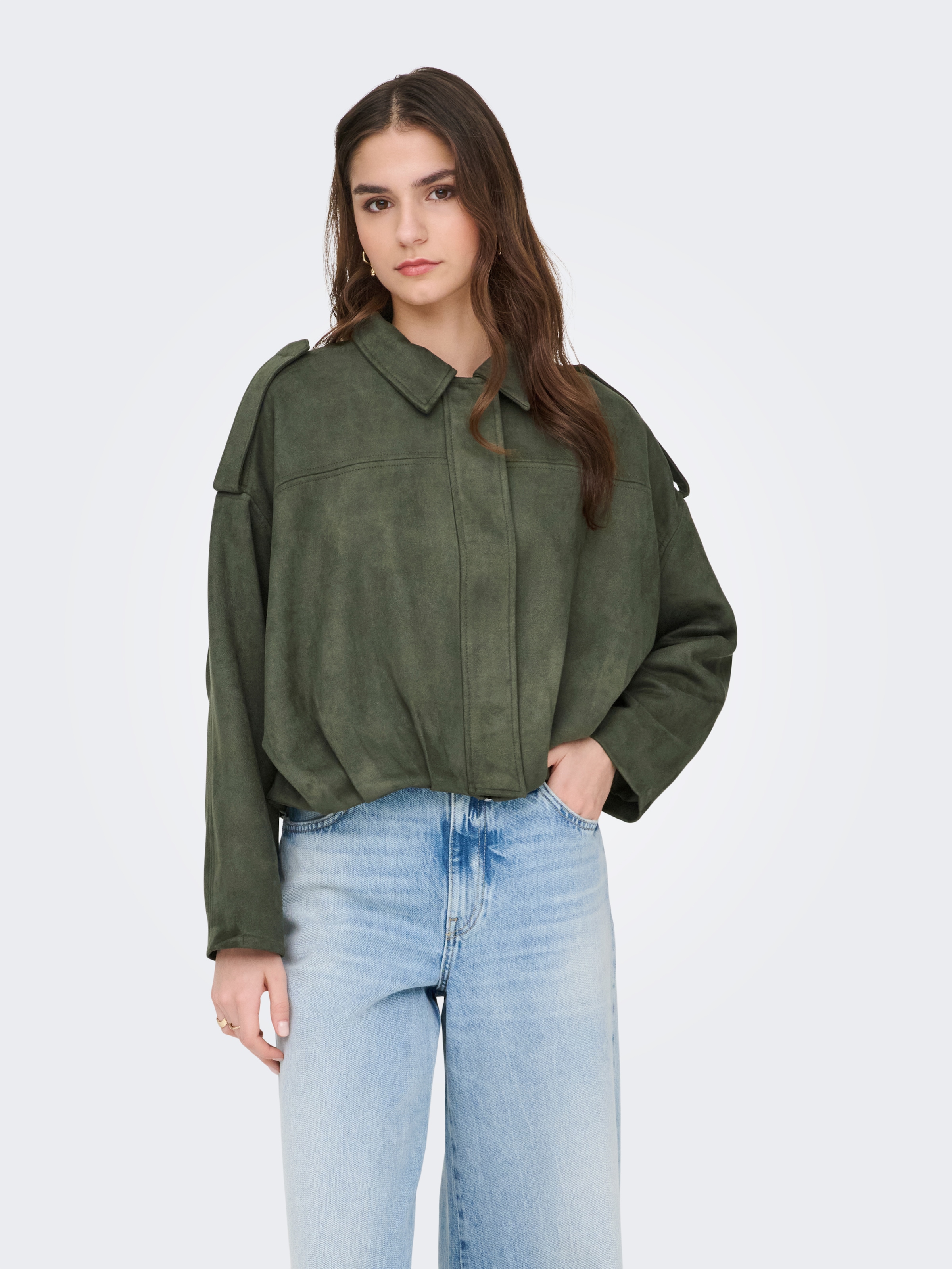 JDY Lederimitatjacke »JDYNIA FAUX SUEDE BAT JACKET OTW NOOS« Wildlederimitat
