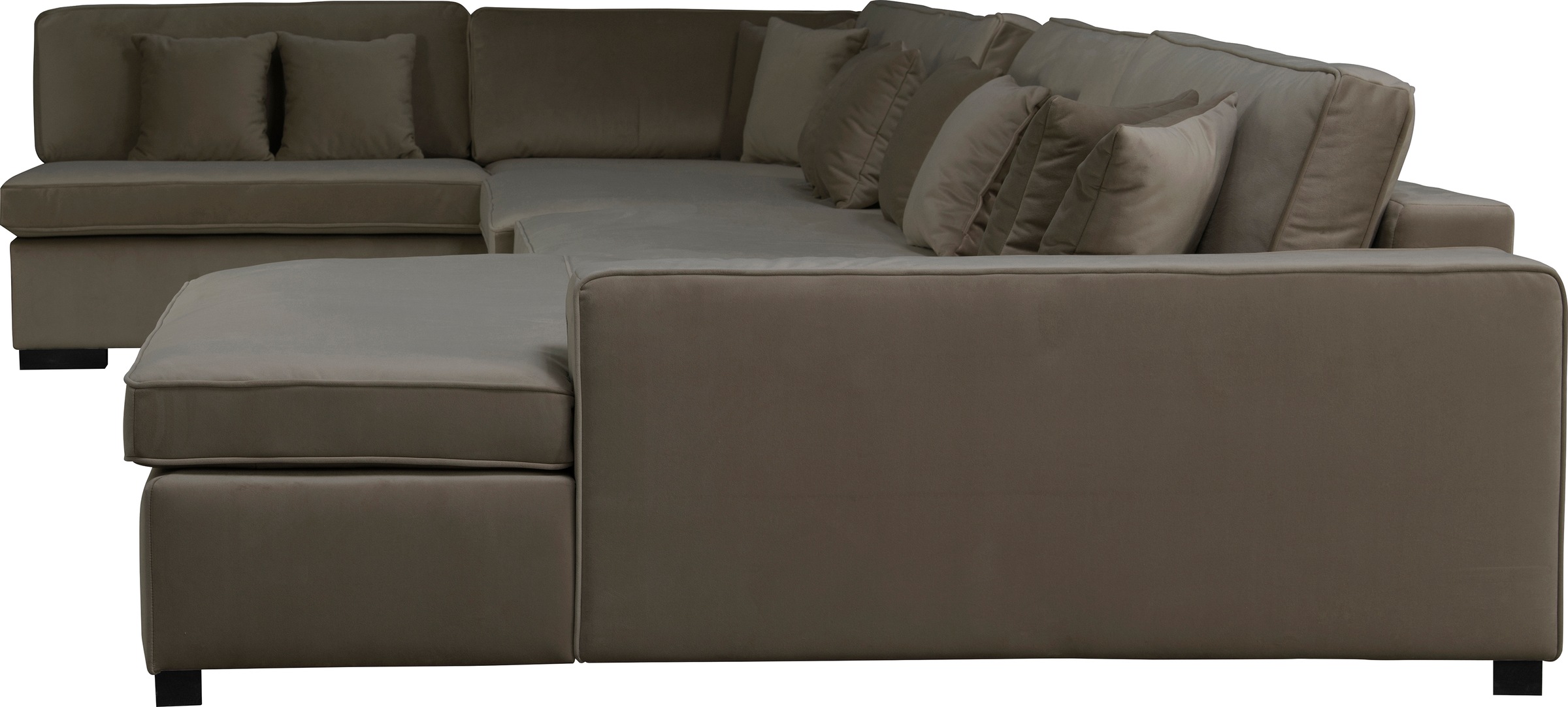 Home affaire Wohnlandschaft »Skara U-Form«, Lounge-Sofa mit Federkernpolsterung, in vielen Bezugsvarianten