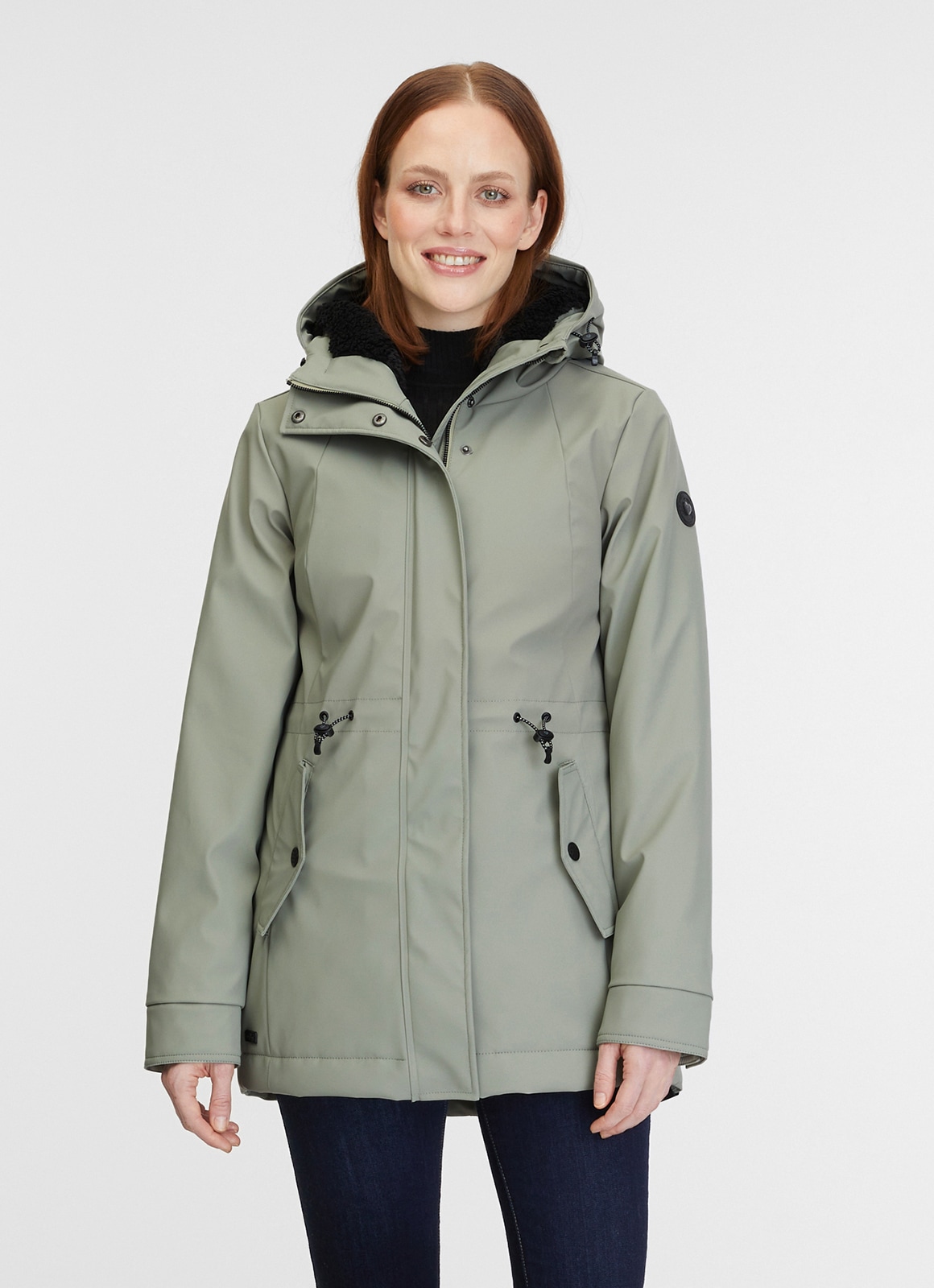 Ragwear Outdoorjacke »MONADIS RAINY WARM«, mit Kapuze, wasserabweisender Parka, mit wärmenden Teddyplüsch gefüttert