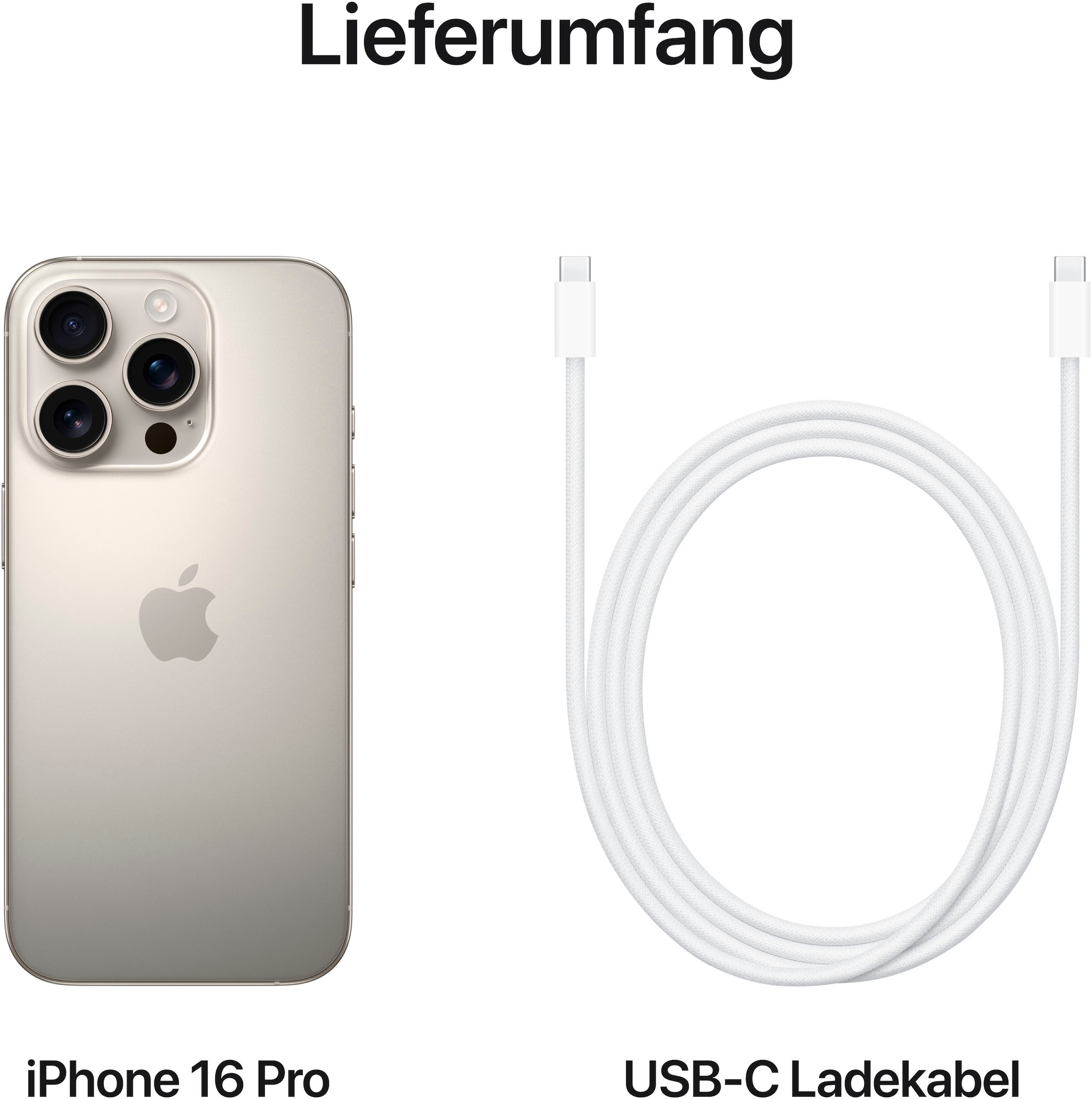 Apple Smartphone »iPhone 16 Pro«, Titan Natur