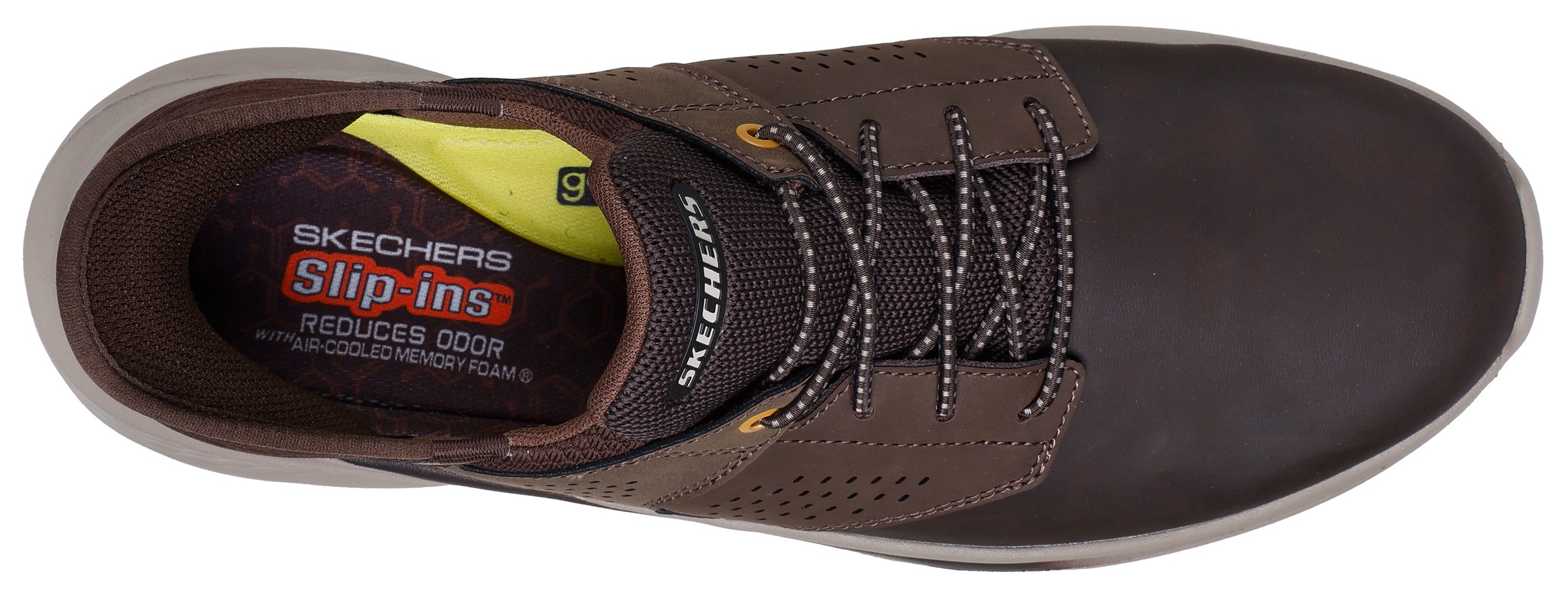Skechers Slip-On Sneaker »SLADE«, Komfortschuh mit komfortablem Heel Pillow™ Fersenkissen