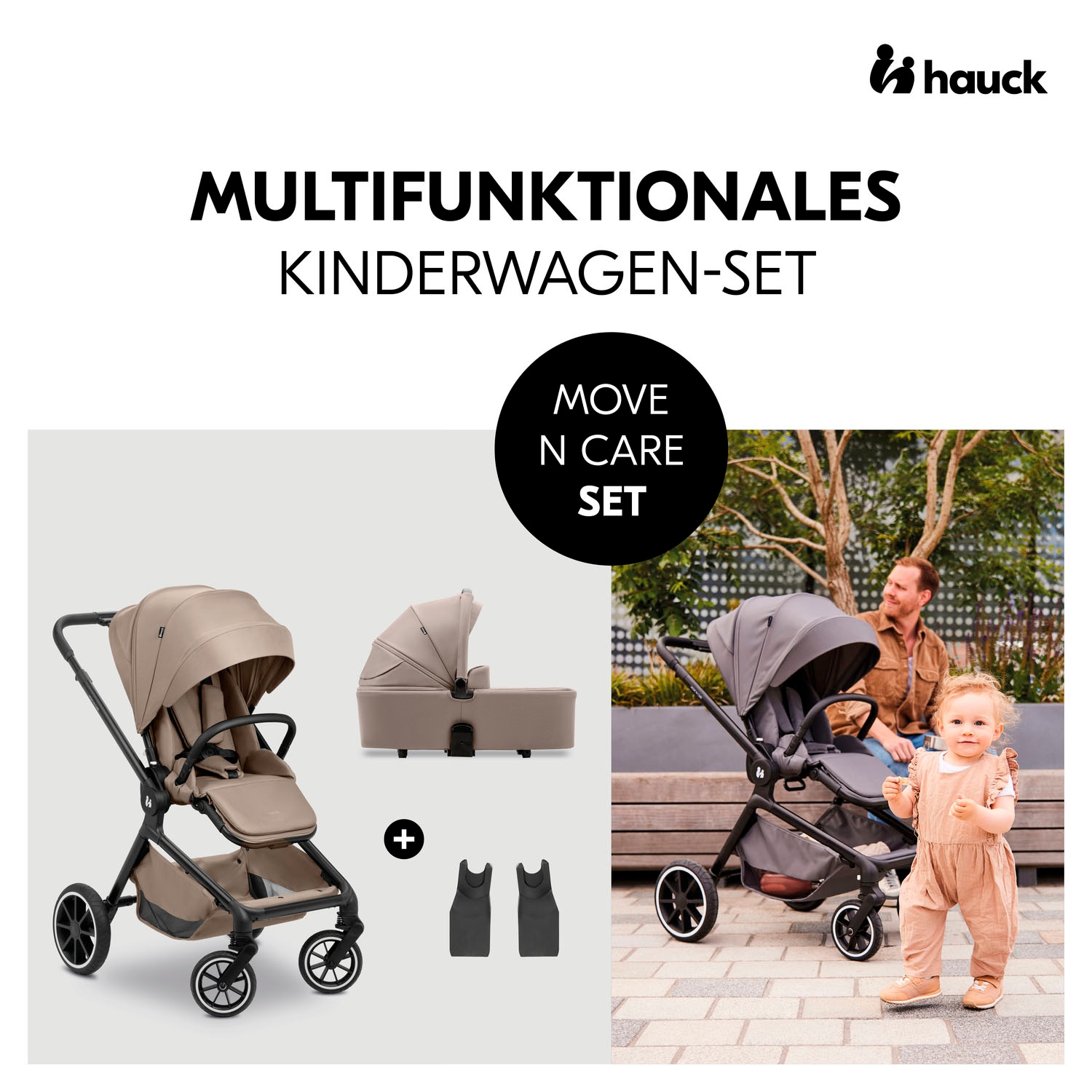 Hauck Kombi-Kinderwagen »Move N Care Set«, 22 kg, belastbar bis 22 kg
