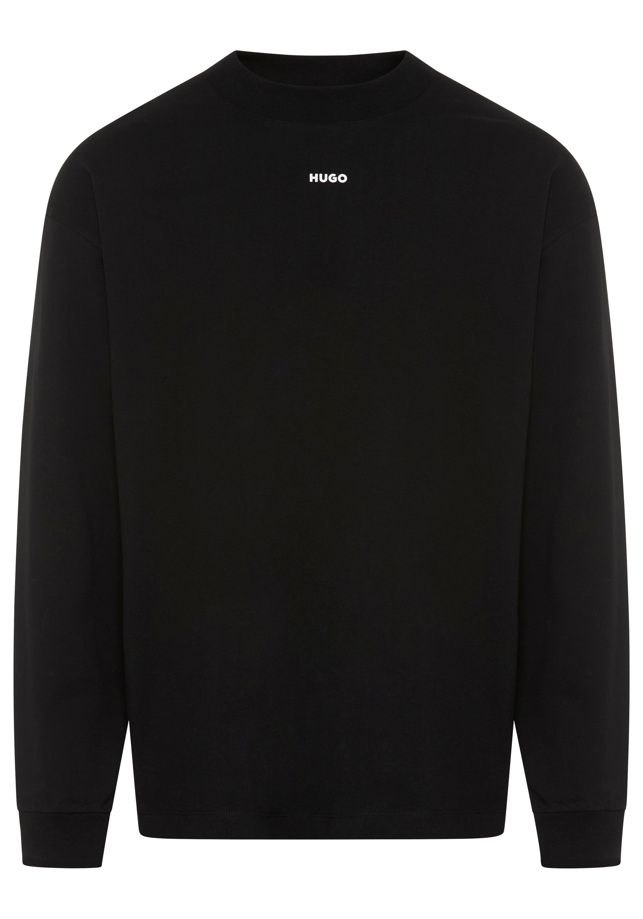 HUGO Langarmshirt »Daposo« Rundhalsausschnitt, Relaxed Fit, Ärmelbündchen