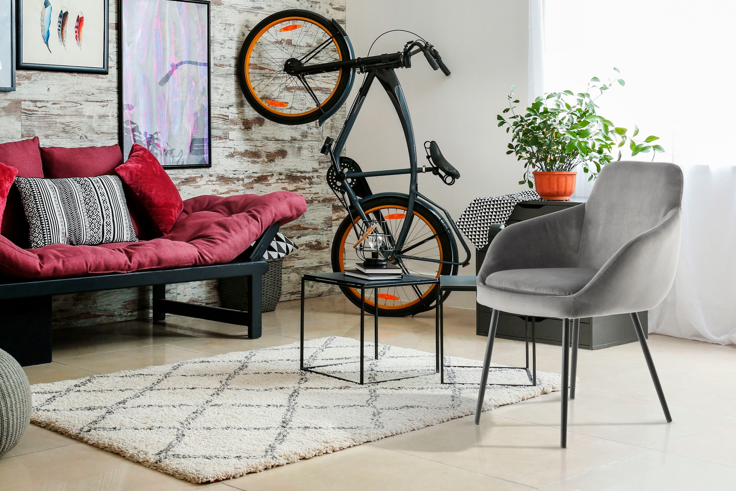 Kayoom Polsterstuhl »Stuhl Cobain 825 2er-Set, einfarbiges Design, minimali günstig online kaufen