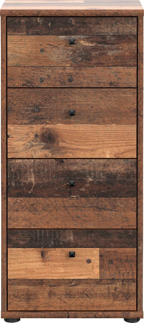 Kommode „Tempra“, Breite 38,6 cm, Old-Wood Vintage B/H/T: 38,6 cm x 85,5 cm x 34,8 cm