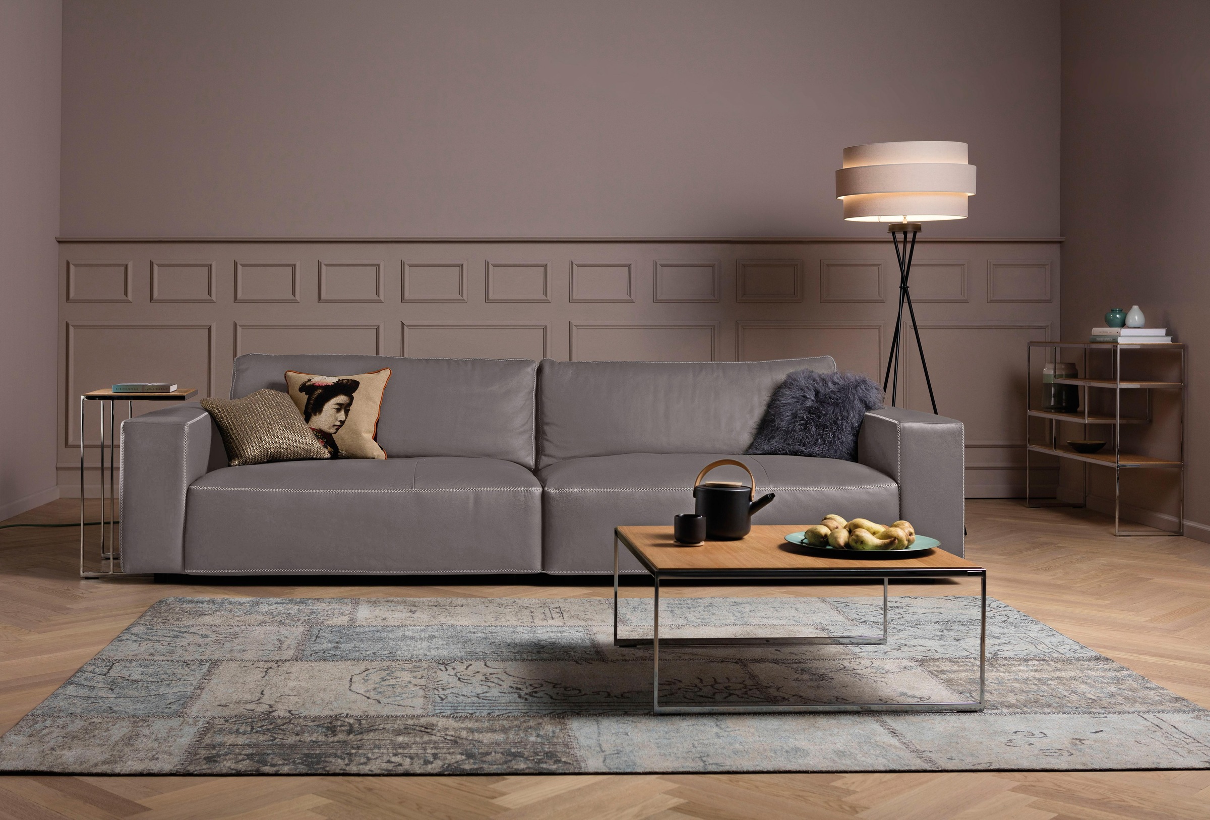 Musterring Big-Sofa »LUCIA«, in vielen Qualitäten und 4 unterschiedlichen Nähten, 3-Sitzer