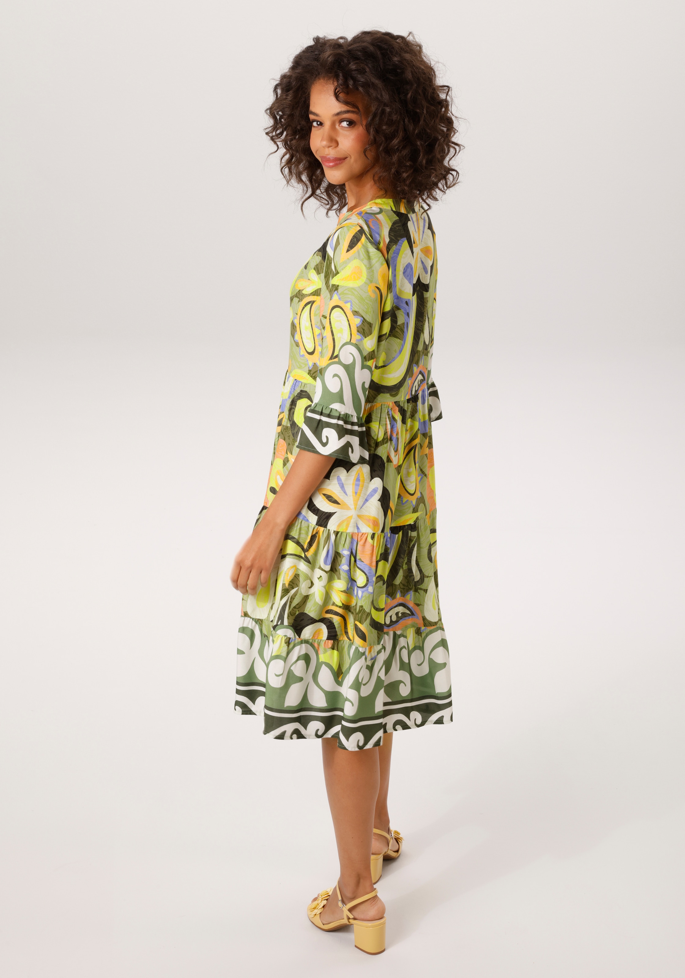 Aniston CASUAL Tunikakleid mit farbenfrohen, großflächigem Paisley-Druck - NEUE KOLLEKETION