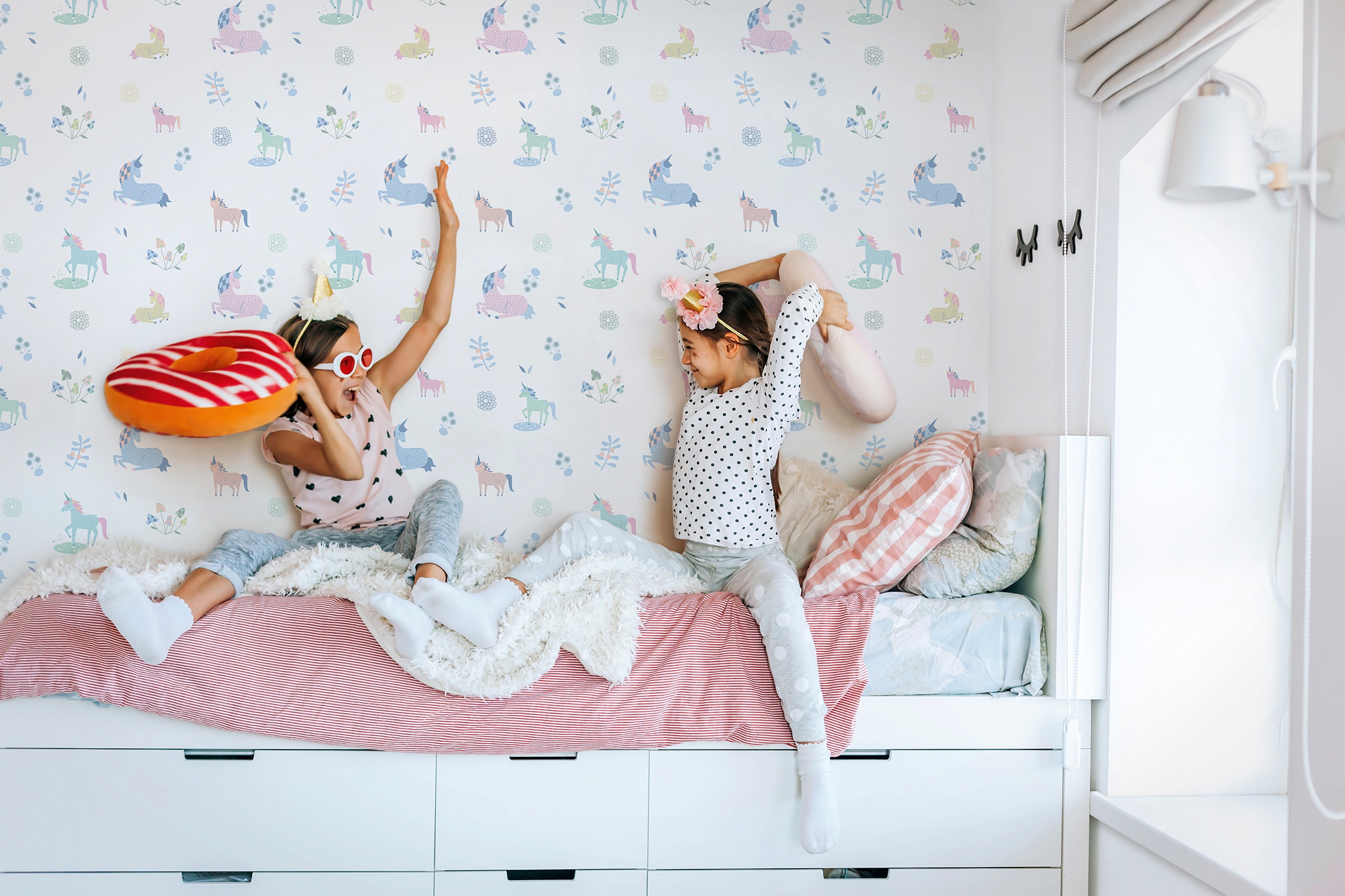 Marburg Kindertapete, Motiv-matt, Einhorn, moderne Tapete für Wohnzimmer Schlafzimmer Küche