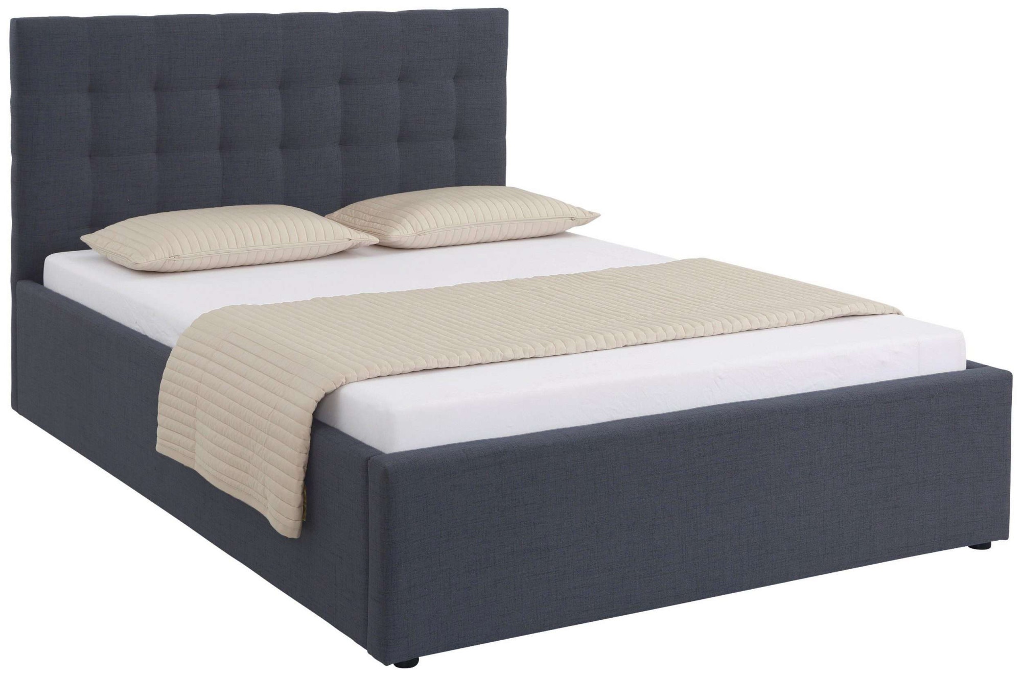 Home affaire Polsterbett »Hamar, Knopfsteppung im Kopfteil, bis 250 KG belastbar«, (3 Breiten: 100cm/ 140cm/ 180cm), in verschiedenen Größen und Stoffen und Farben