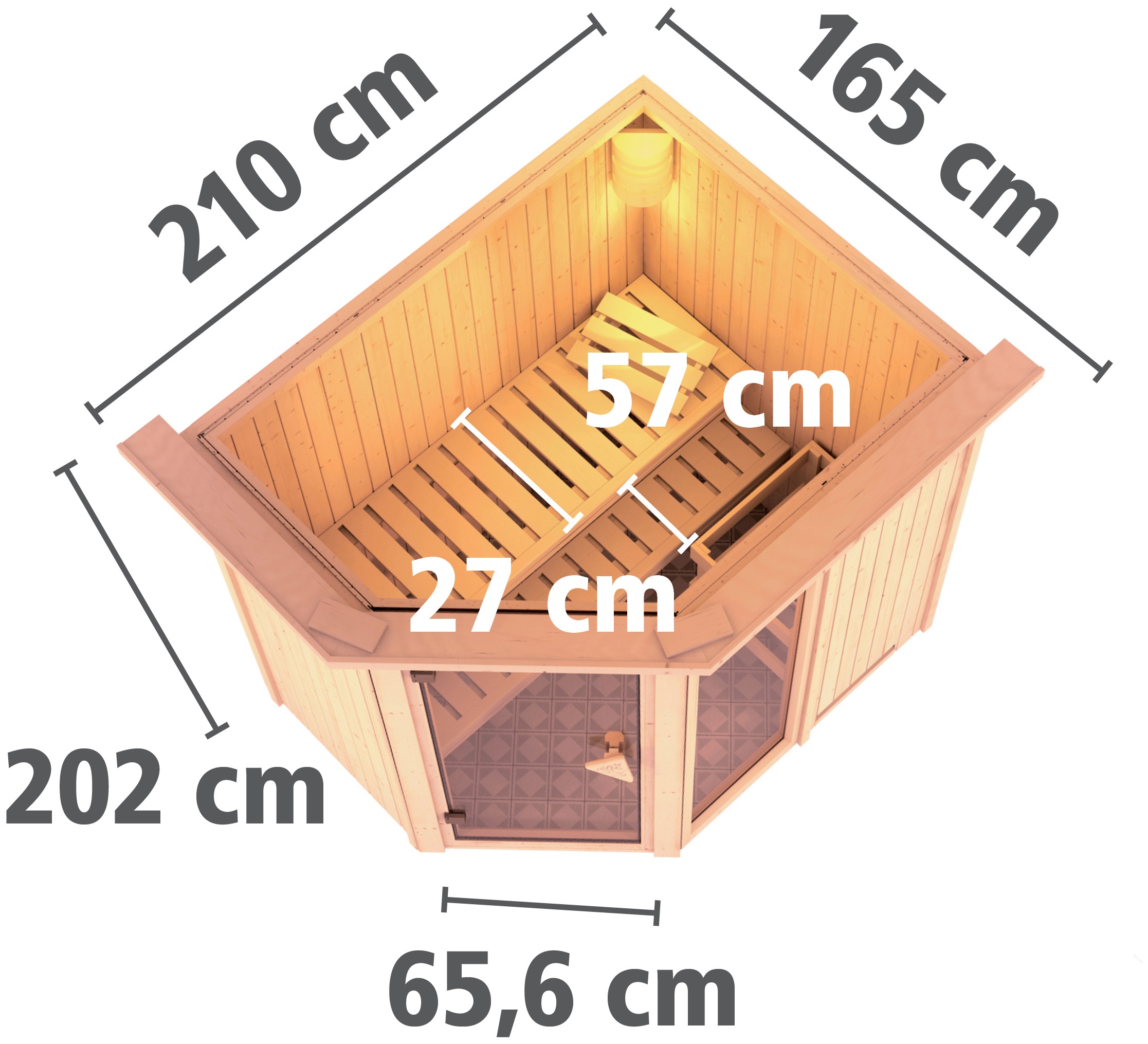 Karibu Sauna »Frigga 1«, ohne Ofen