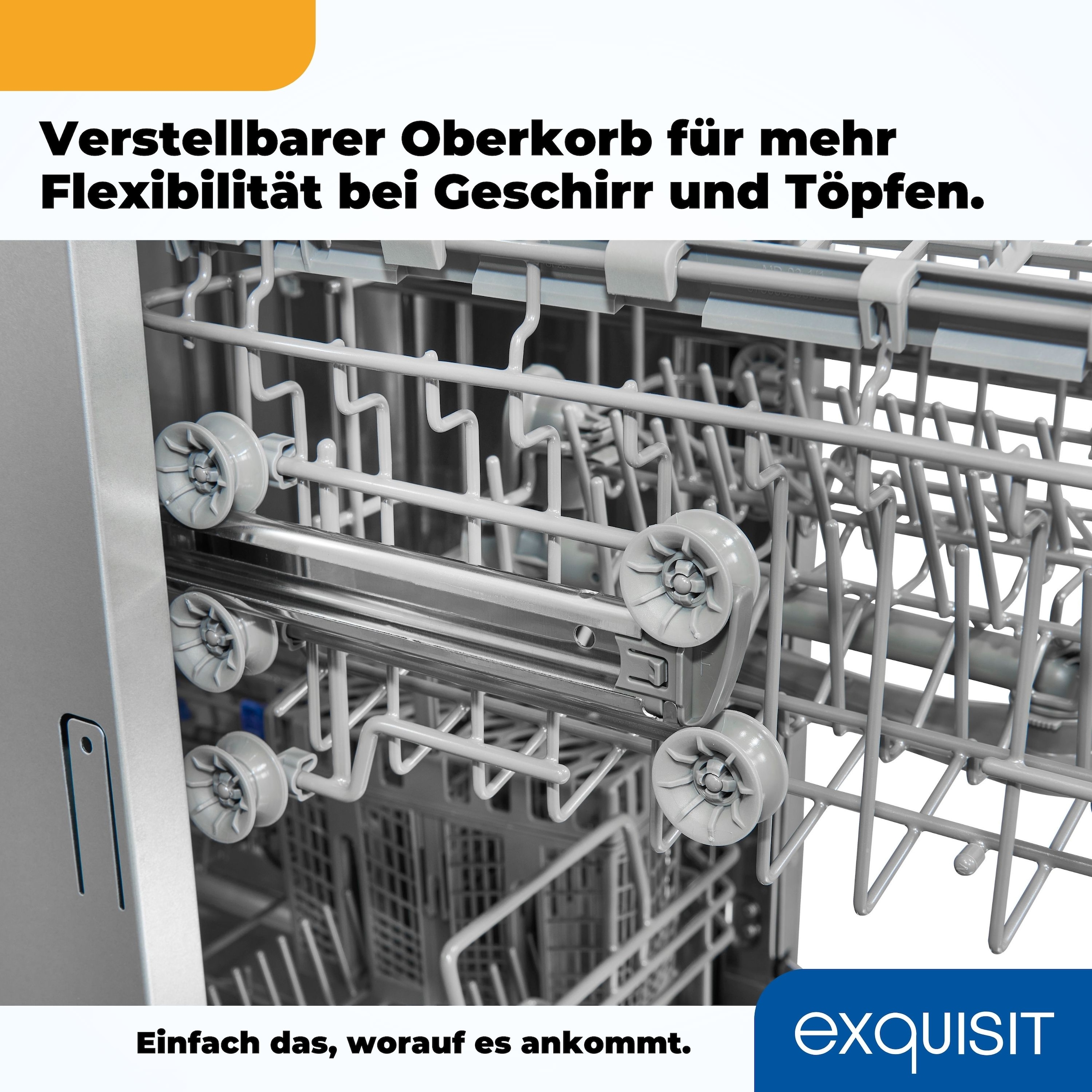 exquisit teilintegrierbarer Geschirrspüler »EGSP2109-EB-030E« 9 Maßgedecke Kompakt und ideal für kleine, schmale Nischen, kleine(Single)Haushalte