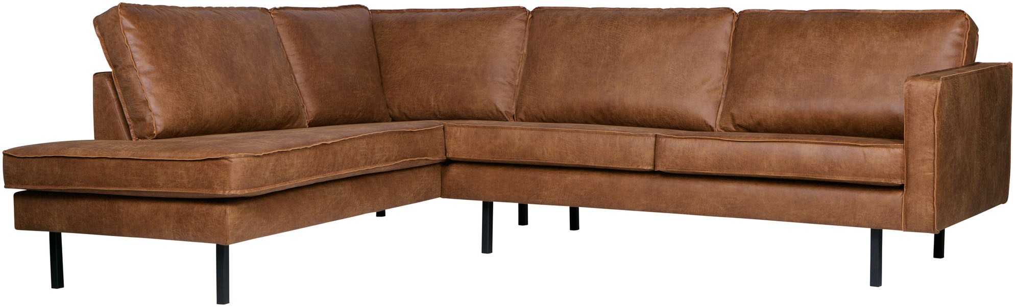 WOOOD Ecksofa »Rodeo«, mit recyceltem Leder, frei im Raum stellbar, H 85 cm x B 266 cm