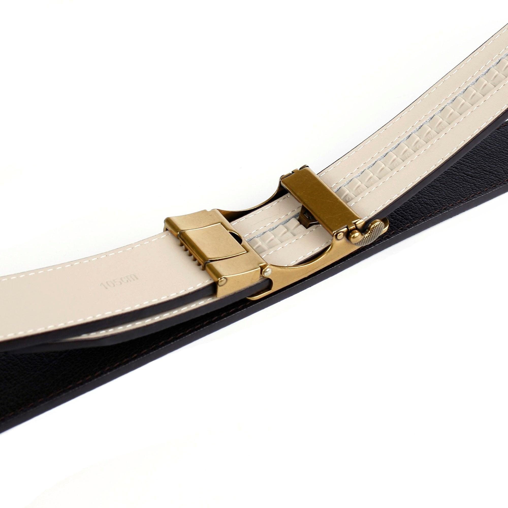 Anthoni Crown Ledergürtel, mit gehämmerter in goldfarbener Schließe Optik kaufen günstig