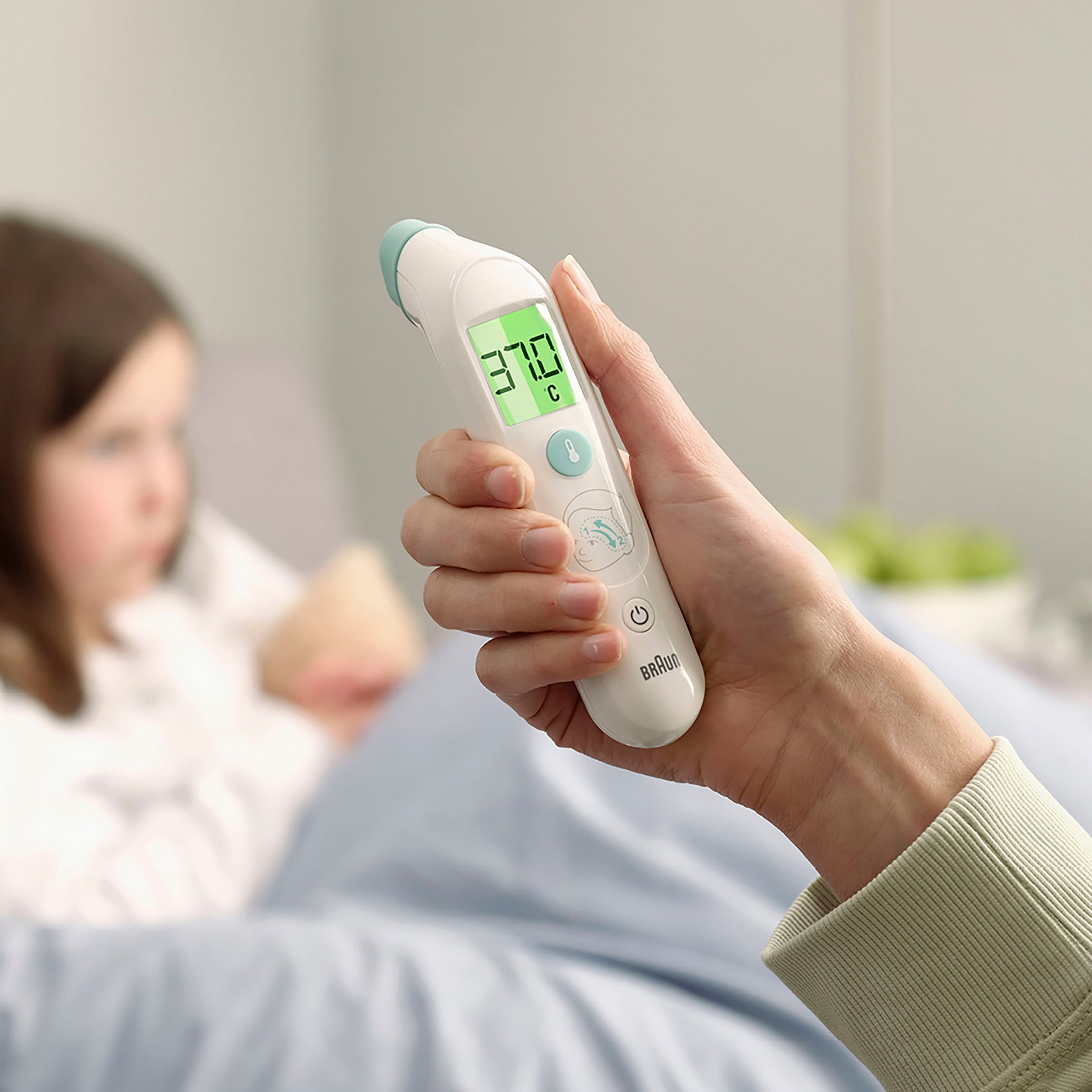 Braun Fieberthermometer »TempleSwipe™ Stirnthermometer​ - BST200«, Geeignet für alle Altersgruppen​: Säuglinge, Kinder und Erwachsene