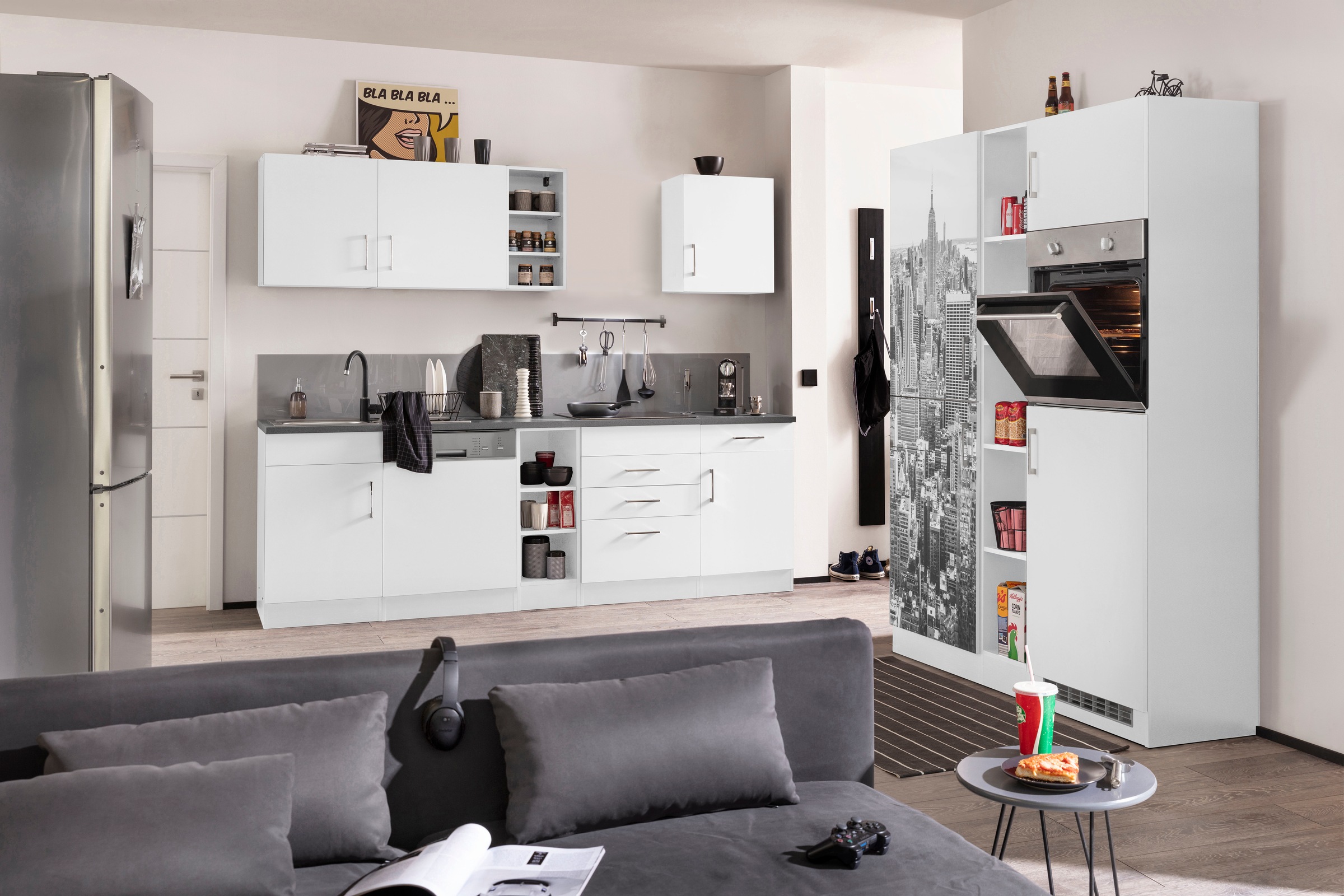 KOCHSTATION Küchenzeile »KS-Paris – Küchen mit einzigartigen Fotomotiven au günstig online kaufen