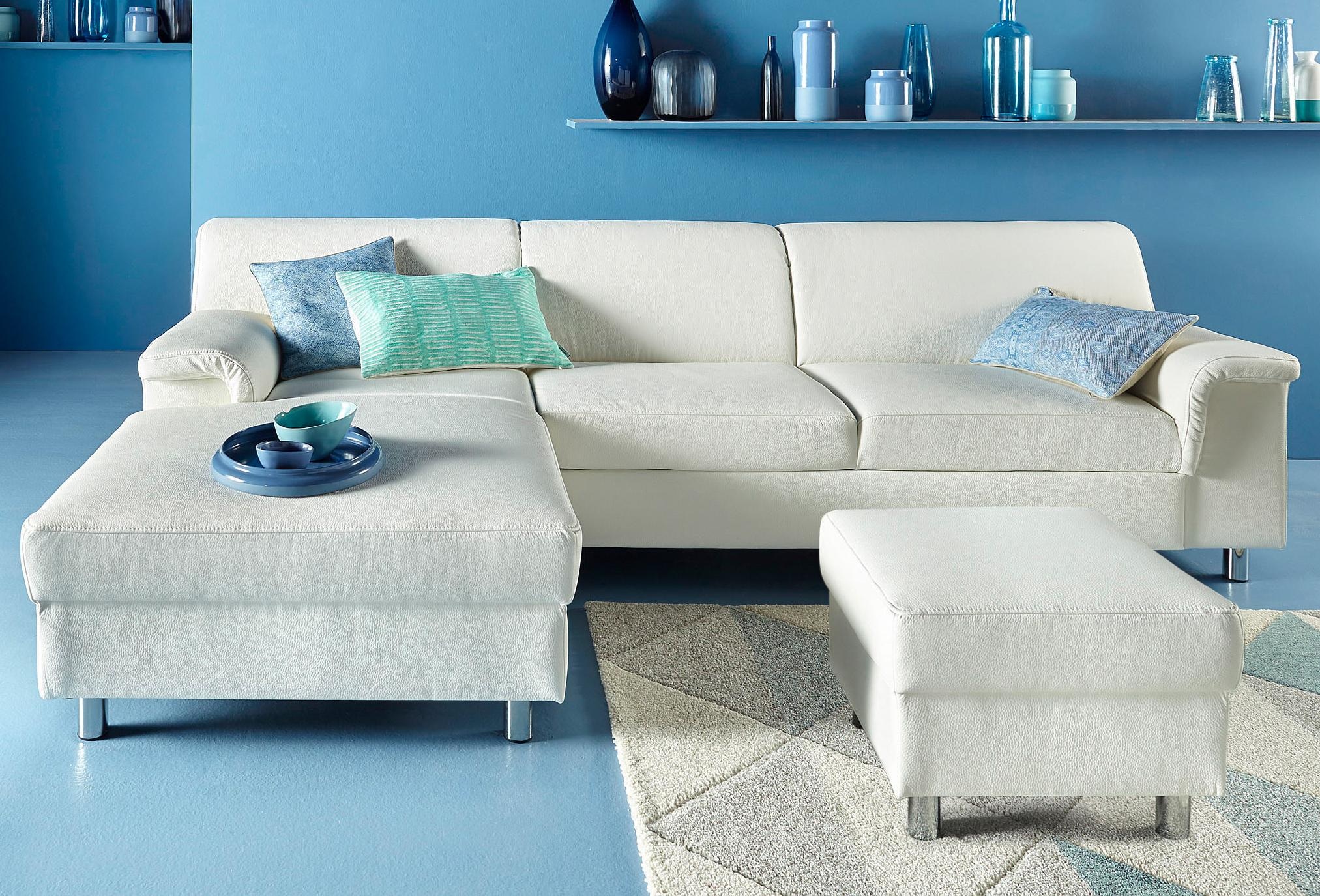 DOMO collection Ecksofa »Jamie, modern und elegant, Fußhöhe 9cm, L-Form,« w günstig online kaufen