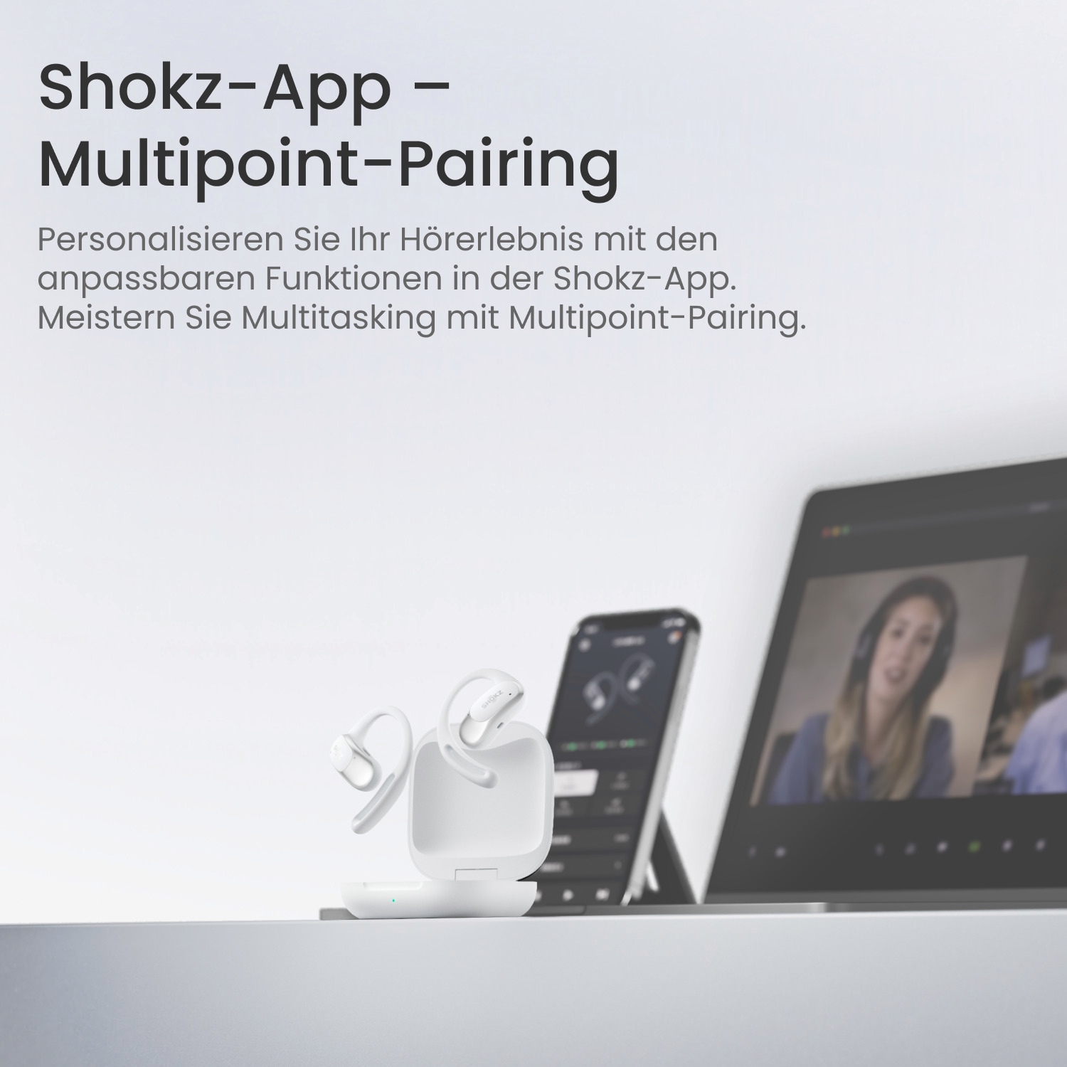 Shokz Open-Ear-Kopfhörer »OpenFit Air«, A2DP Bluetooth