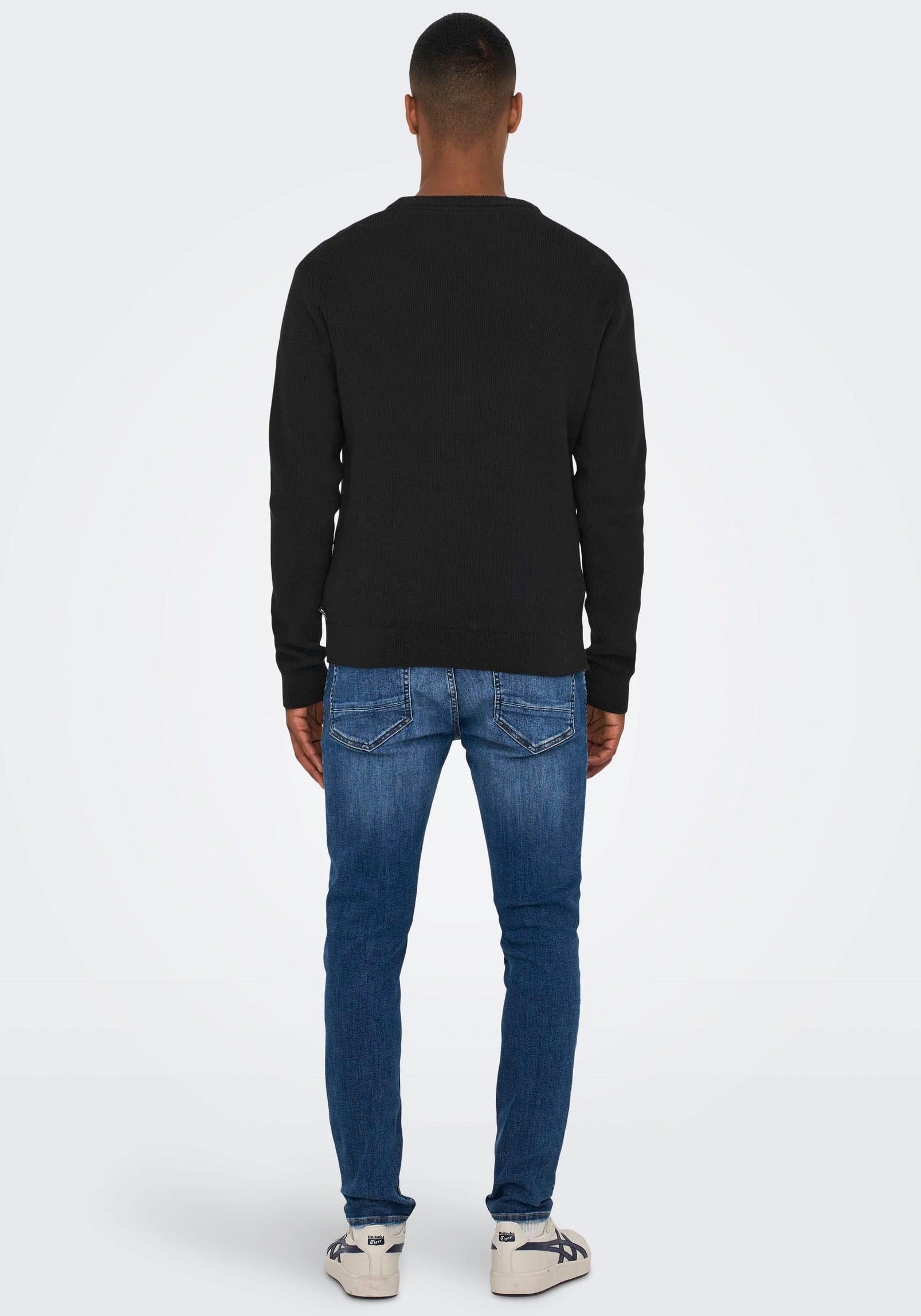 ONLY & SONS Strickpullover, im Strukturmuster