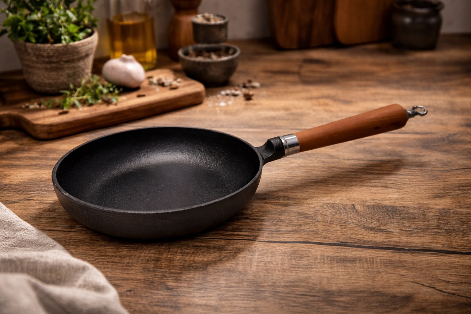 Ronneby Bruk Bratpfanne »Maestro, hoch, Ø 20 cm, mit Holzgriff« Gusseisen 1 tlg.