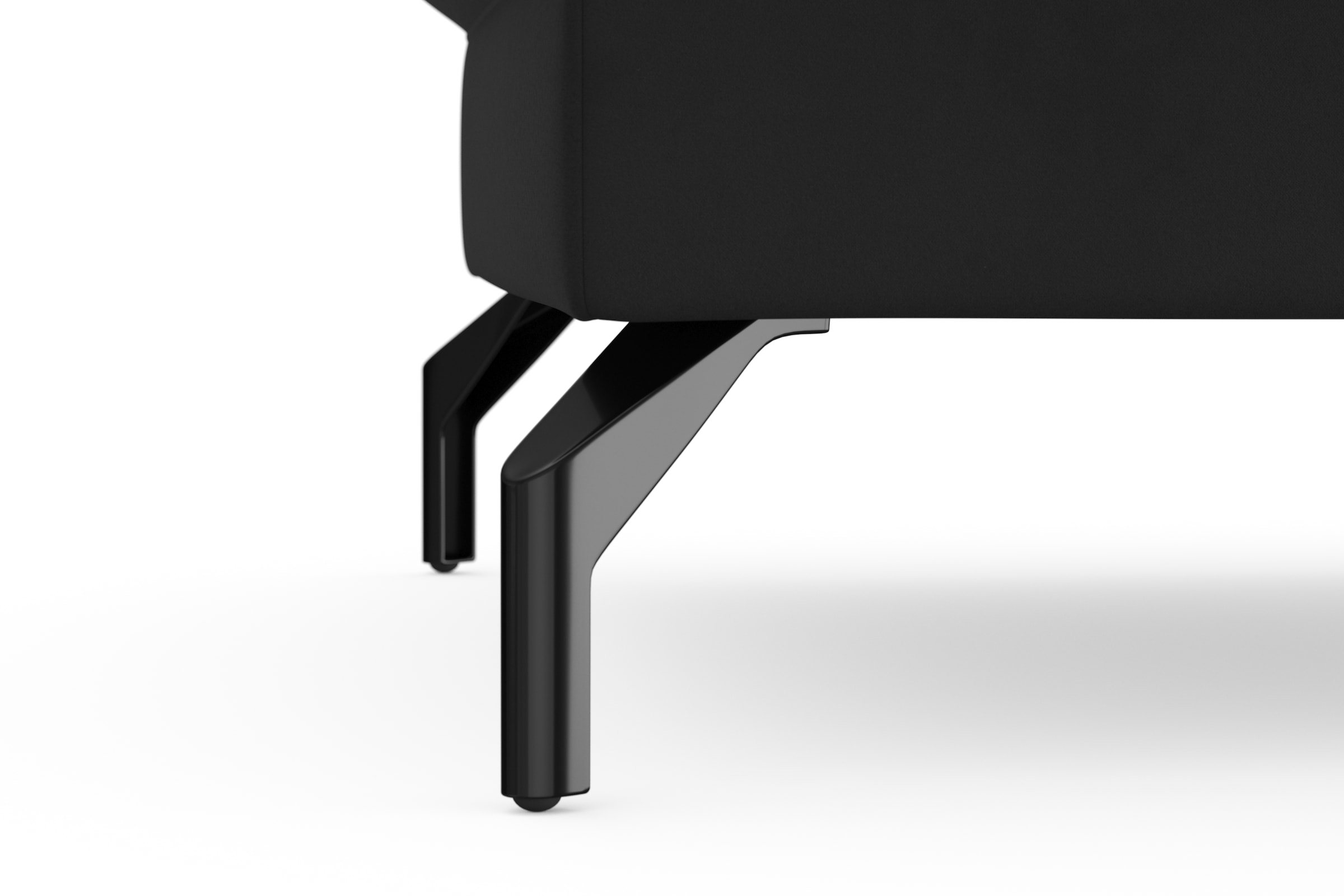 sit&more Hocker »Fashion« inklusive Federkern, mit hochwertigen, schwarzen Metallfüßen