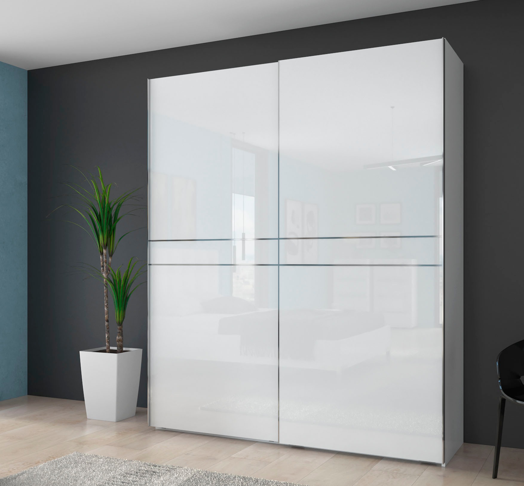 Places of Style Schwebetürenschrank »Piano, FSC-zertifiziert, mit Einlegebö günstig online kaufen
