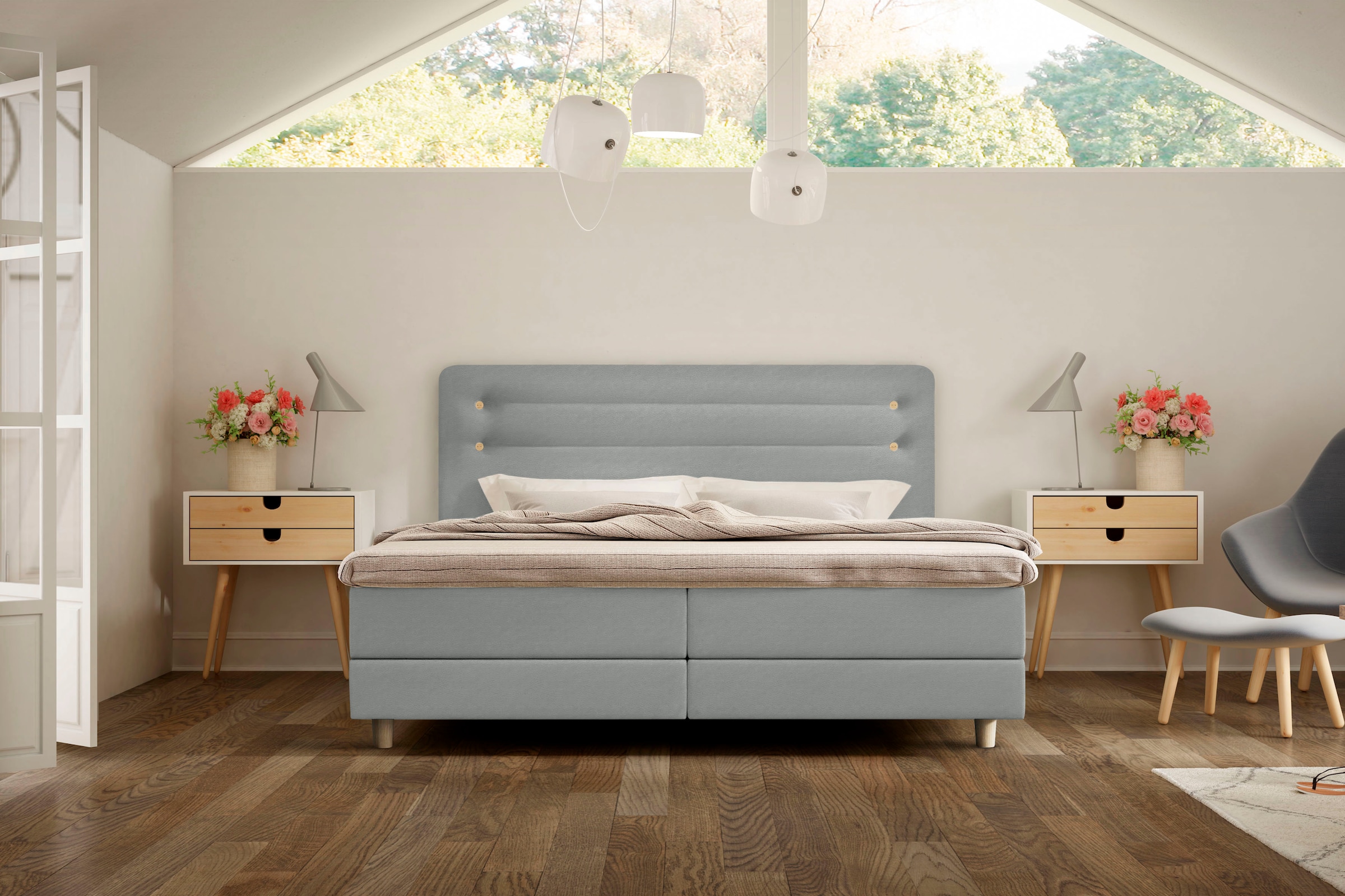 2. Bild von Schlaraffia Boxspringbett »Fidelio«, inkl. BULTEX® Topper, Holzfuß in Eiche