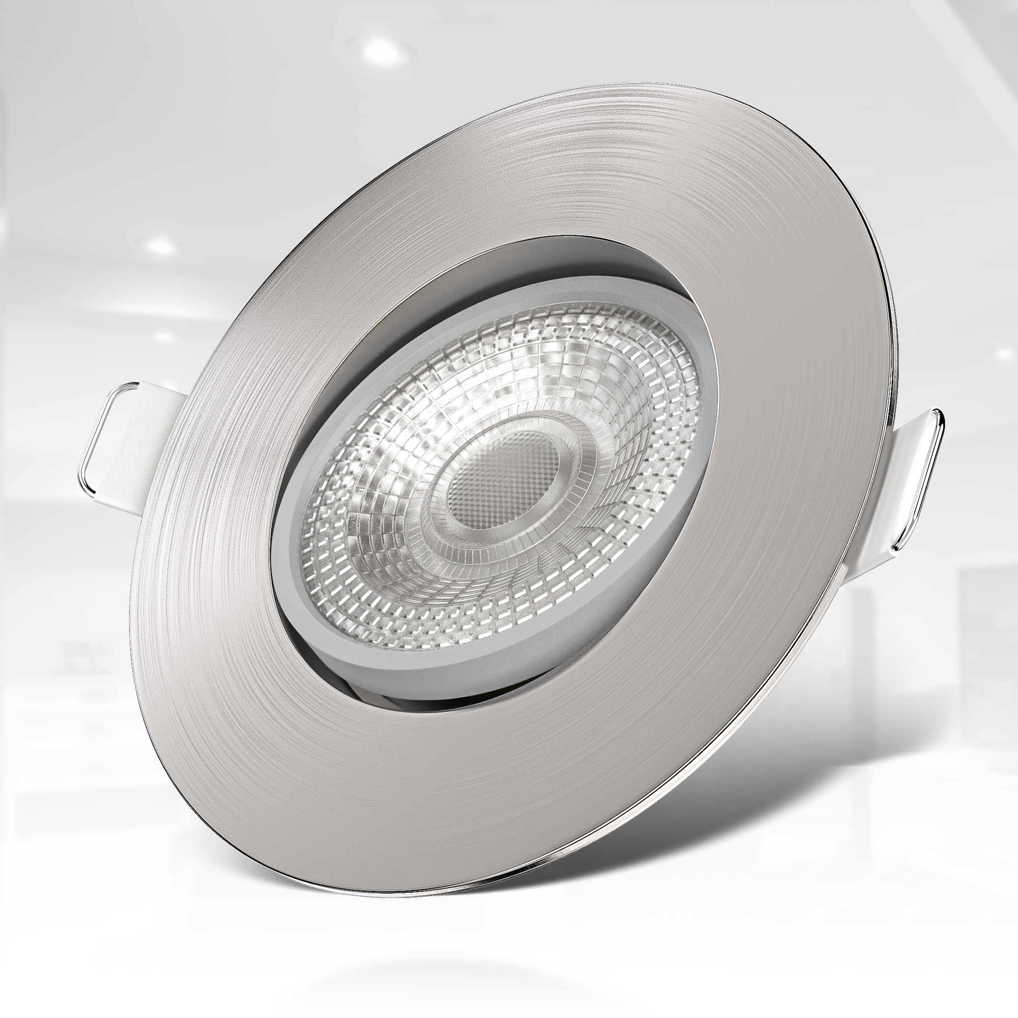 B.K.Licht LED Einbauleuchte, 6er Set, LED fest integriert, Schutzklasse IP23