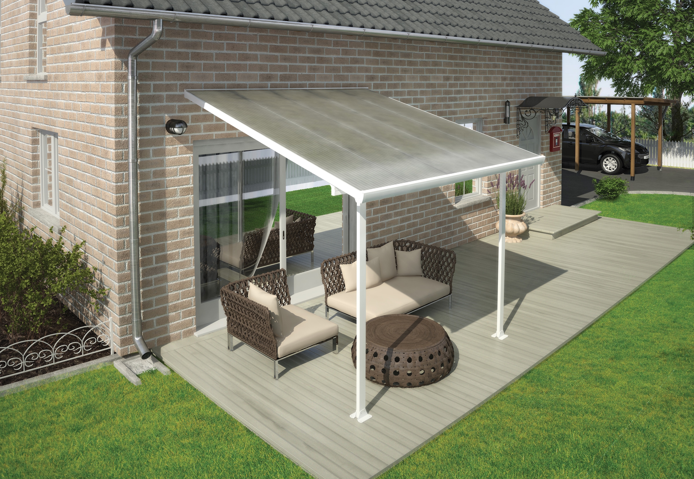 Palram - Canopia Terrassendach »Feria Alu Terrassenüberdachung«, einfache DIY Montage