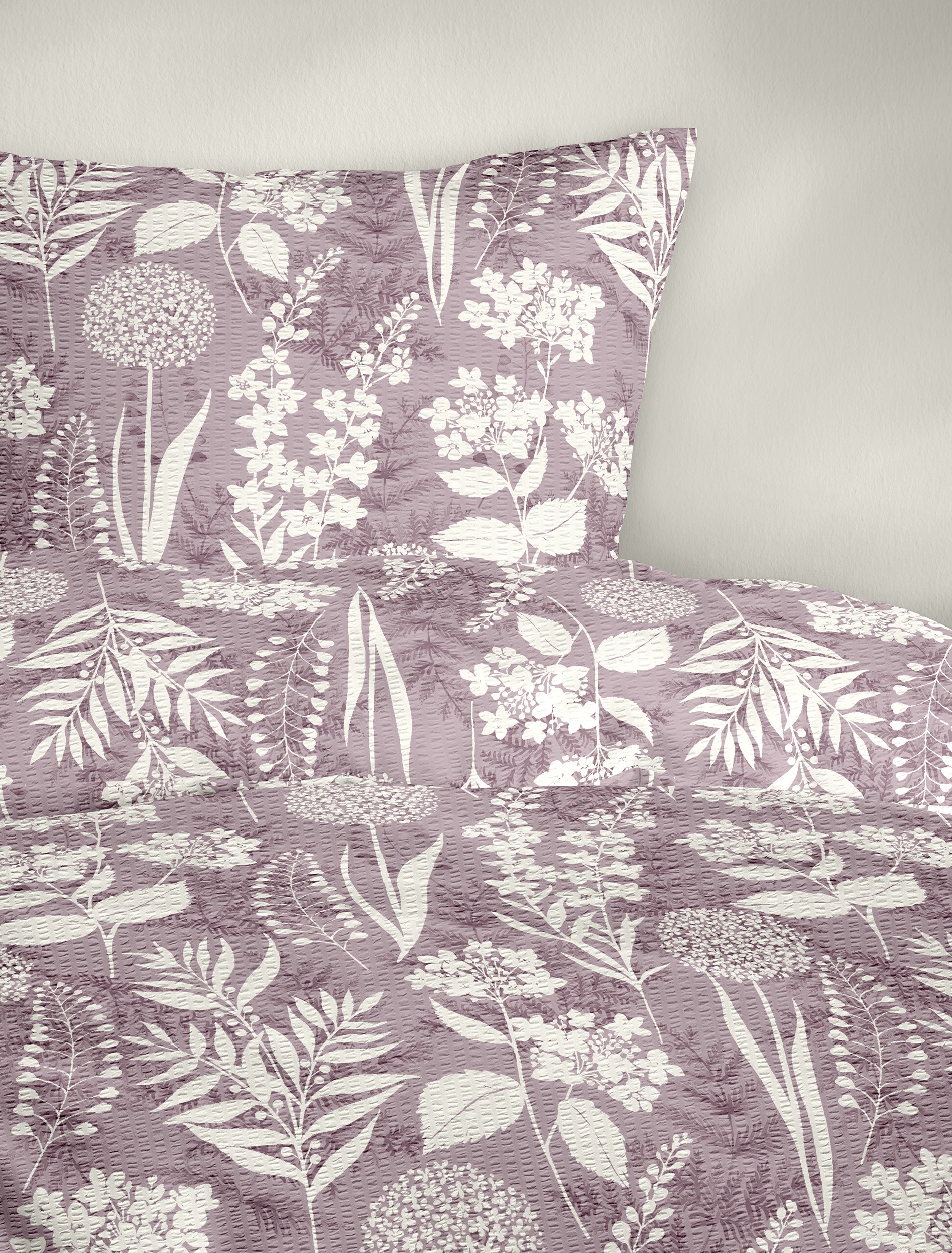 BIERBAUM Bettwäsche »Bettwäsche 4150« 2 Seersucker, 100  % Baumwolle, pflegeleicht, bügelfrei, kühlend