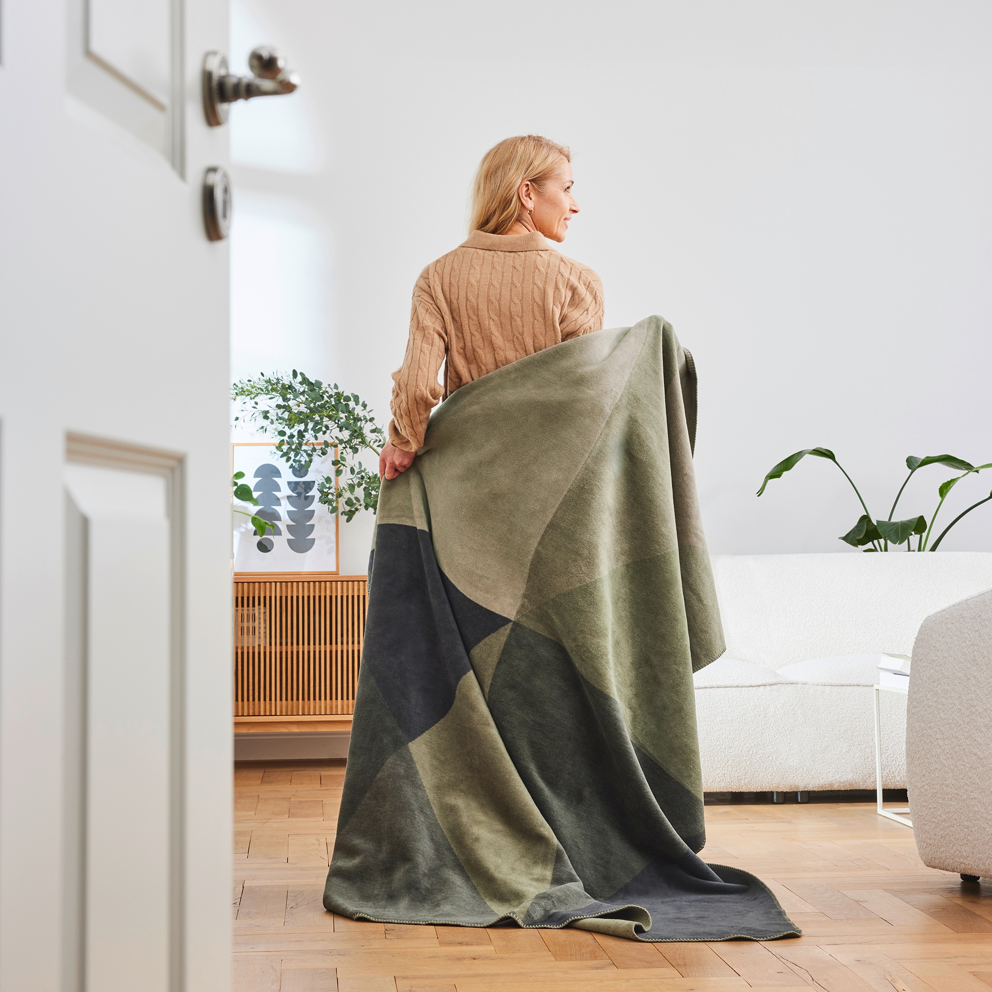 IBENA Wohndecke »Wohndecke Nara«, in harmonischen Grüntönen günstig online kaufen