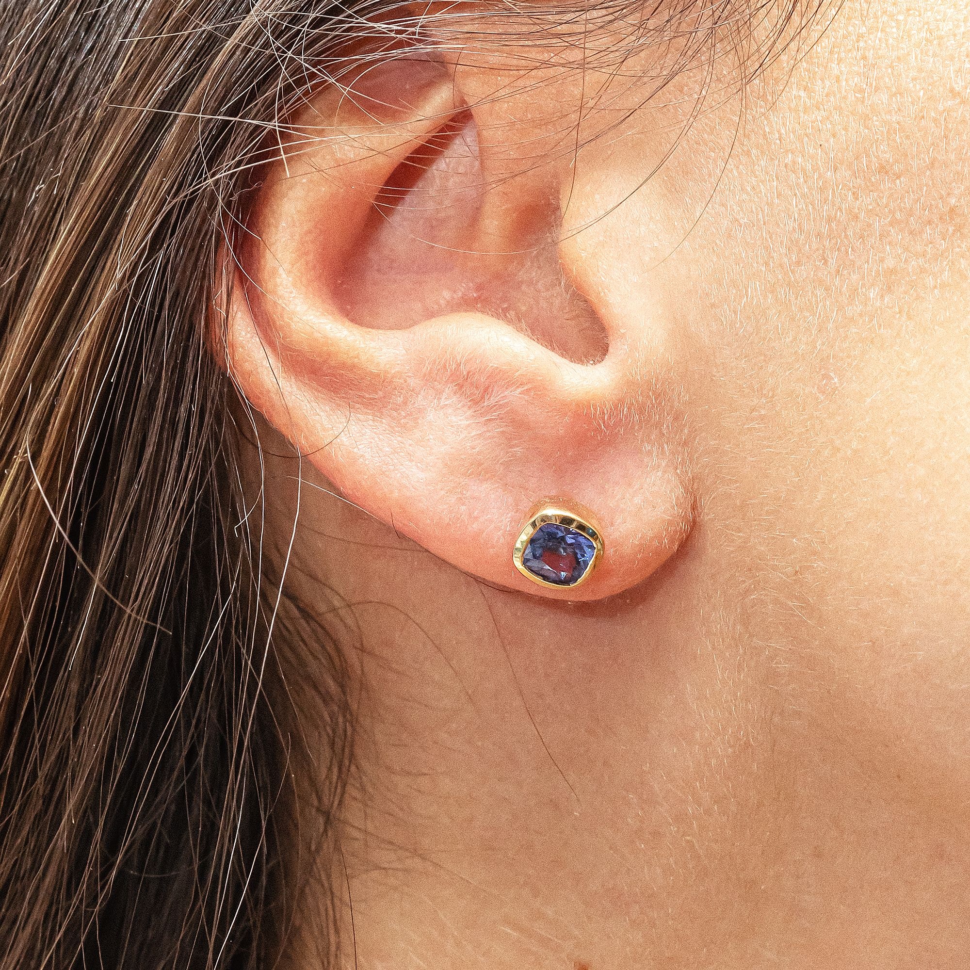 Vivance Paar Ohrstecker »585/- Gelbgold glanz Tansanit«