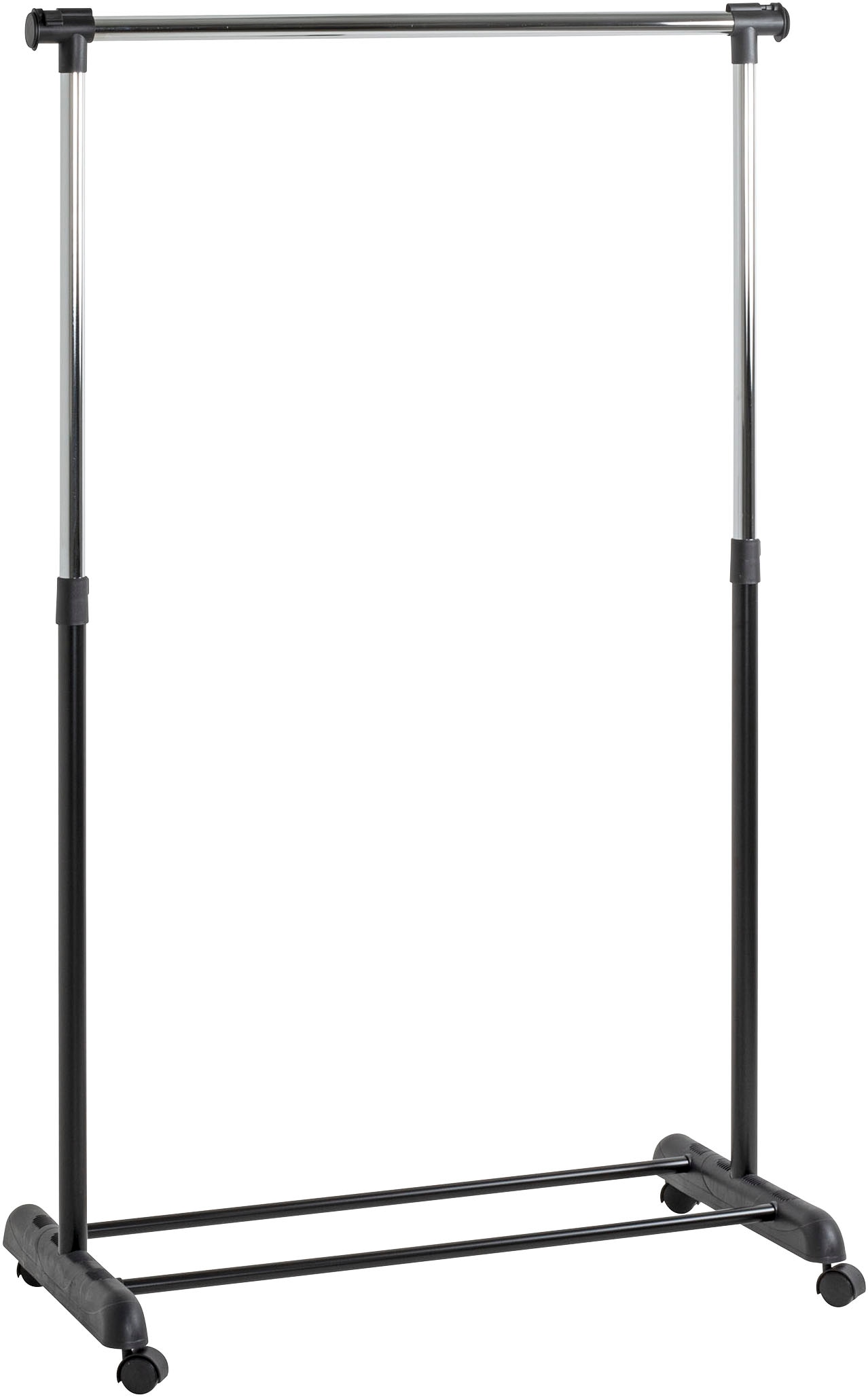 HAKU Garderobenständer »Garderobe, Garderobenständer, Kleiderständer auf Rollen, Kleiderwagen« rechteckig - aus Metall Schwarz - B/T/H 95/44/95-170 cm