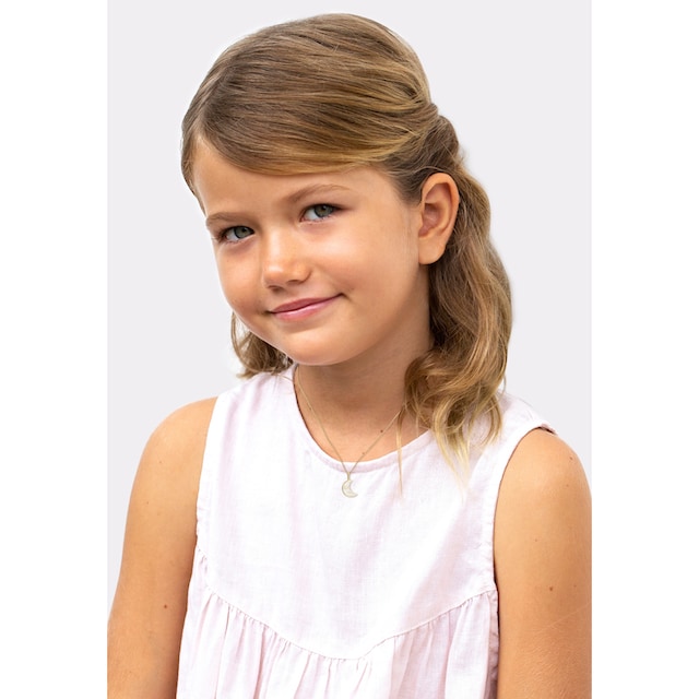 Elli Collierkettchen »Kinder Halbmond Gesicht Emaille Glitzer 925 Silber«  im Online-Shop kaufen