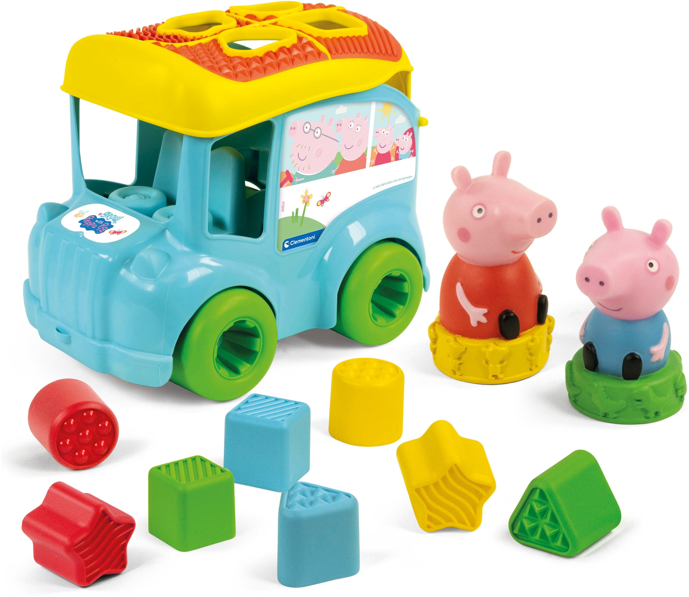 Clementoni® Steckspielzeug »Baby Clementoni, Peppa Pig, Formensortier-Bus«, Made in Europe