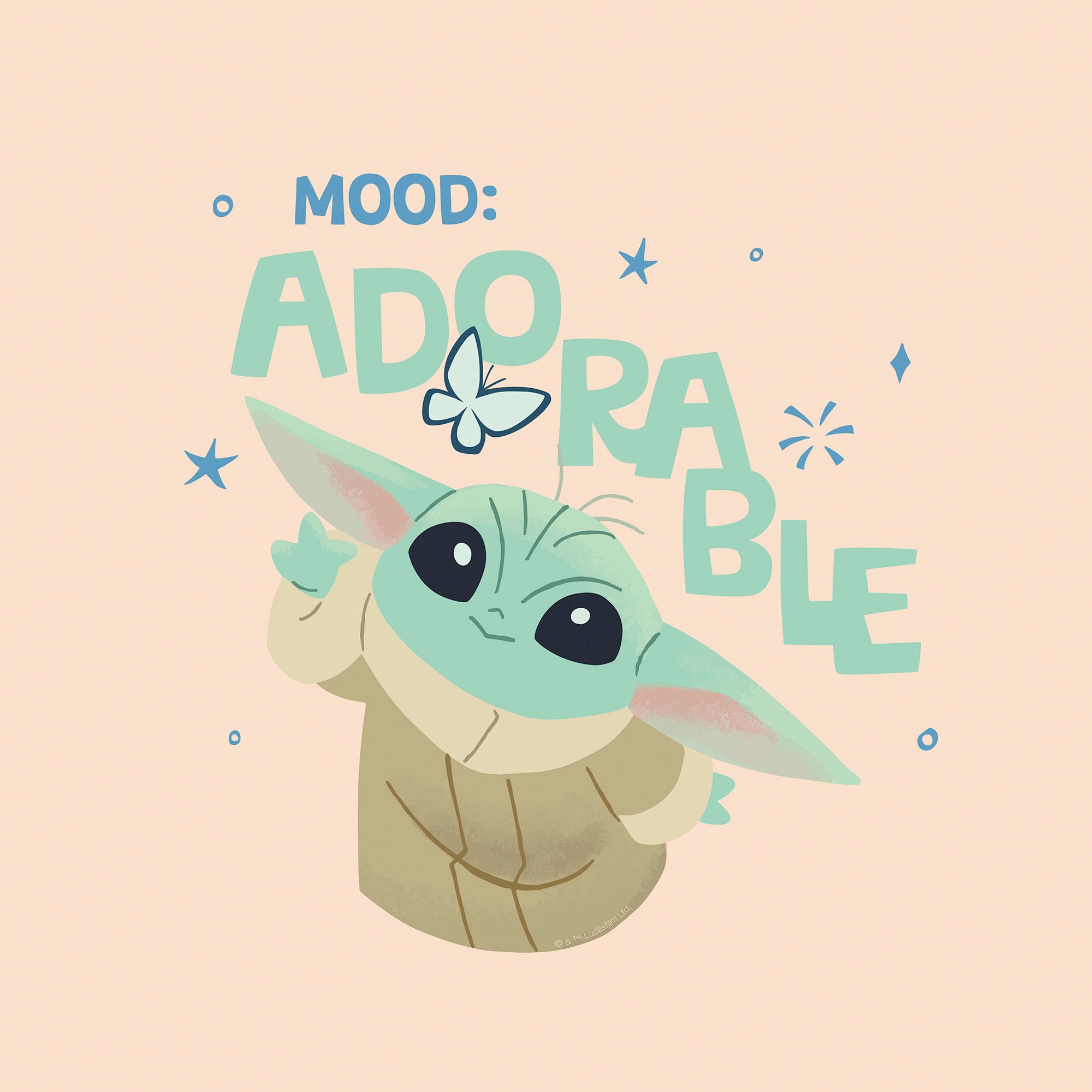 Komar Leinwandbild »The Mandalorian Little Grogu Adorable - Größe 30 x 30 cm«, Disney, (1 St., 30 x 30 cm (Breite x Höhe), Keilrahmenbild mit Echtholzrahmen, Kinderzimmer
