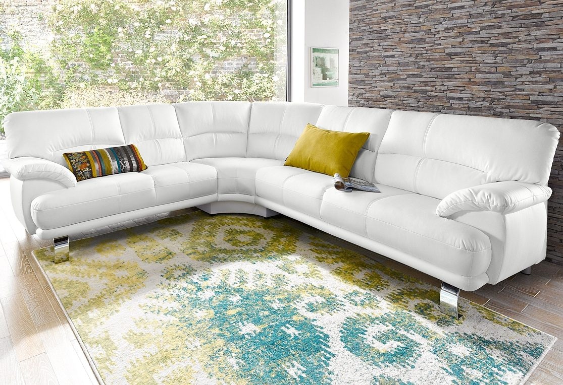 TRENDMANUFAKTUR Ecksofa »Cecilia in italienischem Design, modern und komfortabel, L-Form«, bequeme Armlehnen, mit langem Schenkel