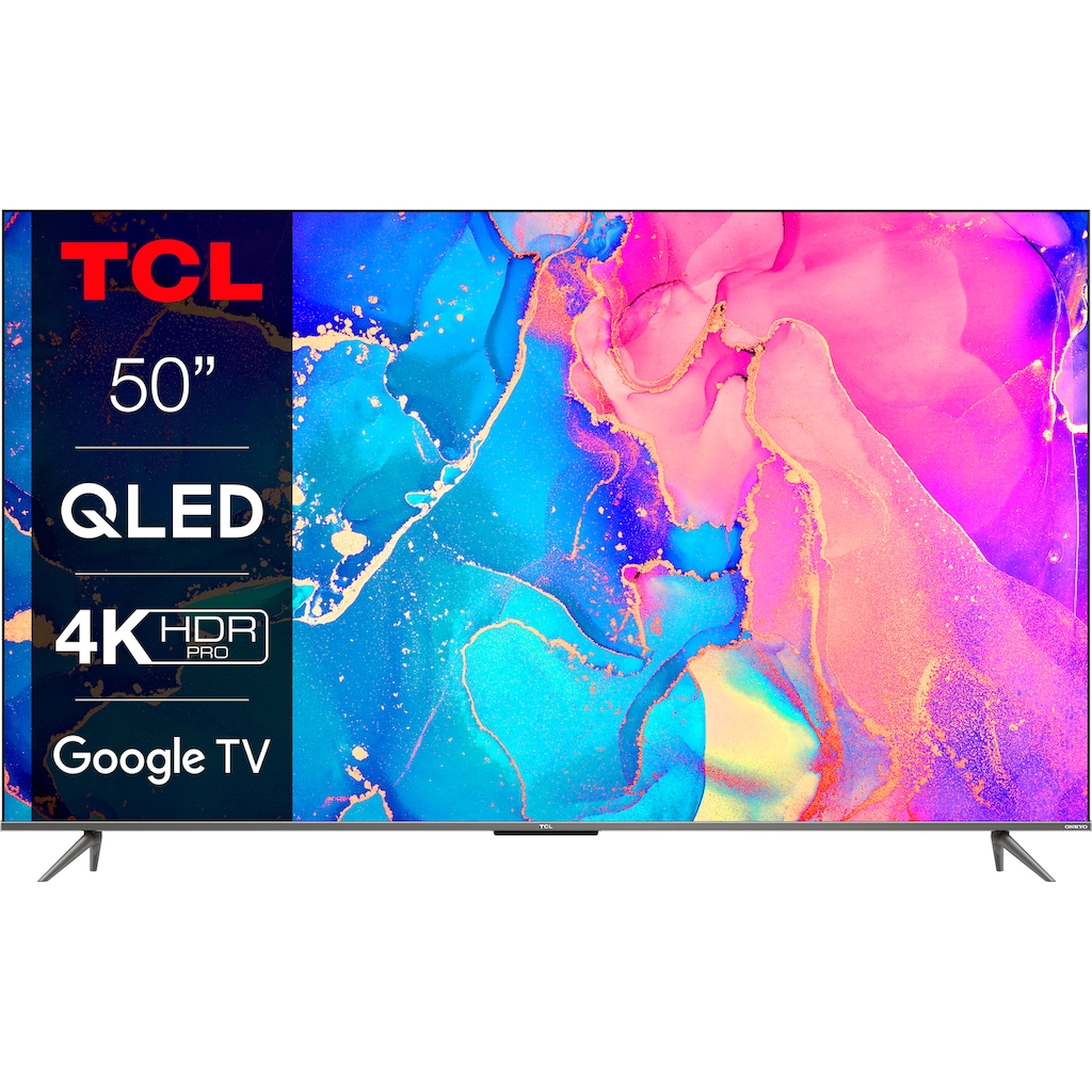 TCL QLED-Fernseher »50C631X2«, 126 cm/50 Zoll, 4K Ultra HD, Smart-TV-Google TV