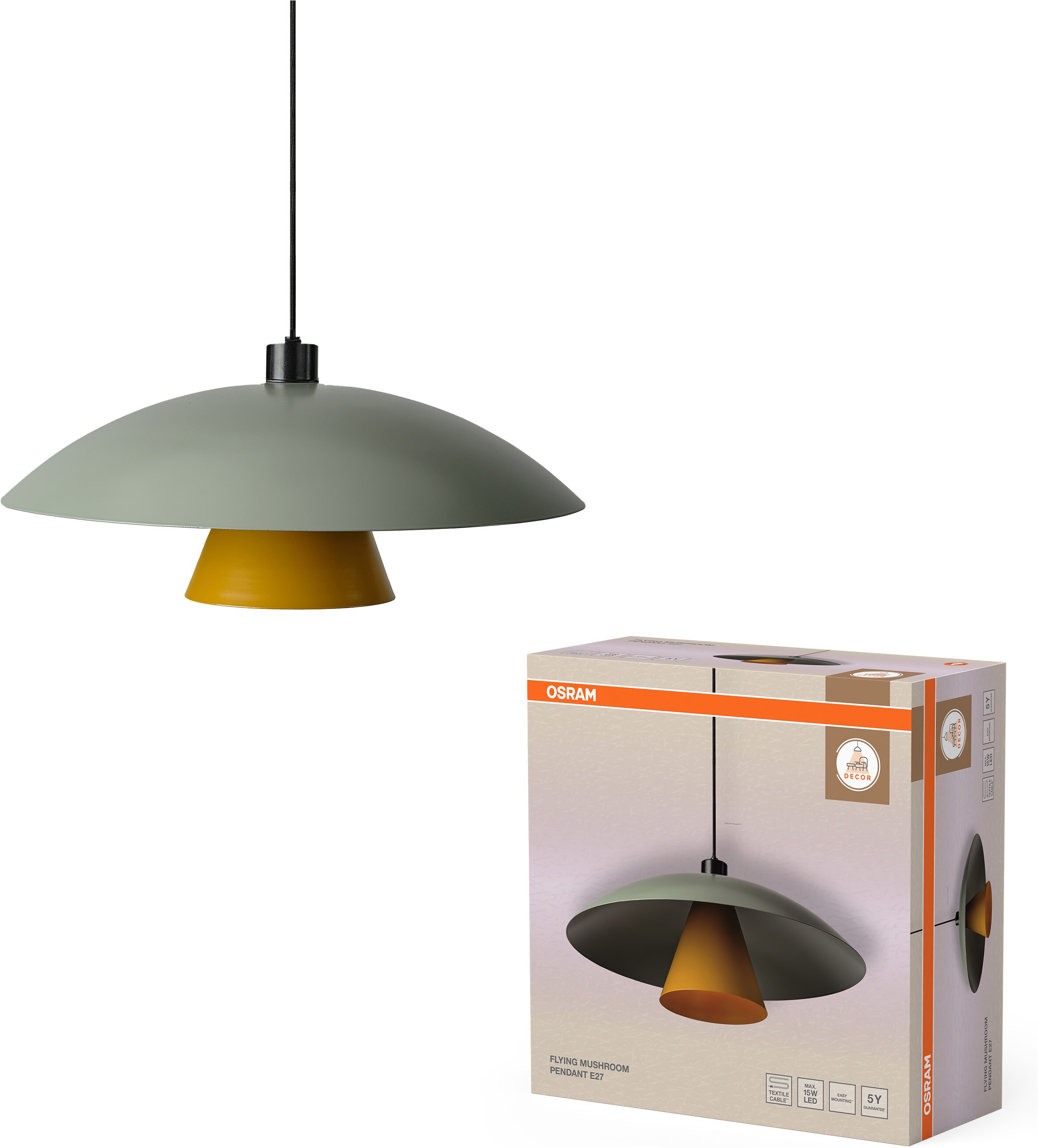 Osram Pendelleuchte »Decor Flying Mushroom Pendant« E27 1 Stk. Fassung E27, Stahl