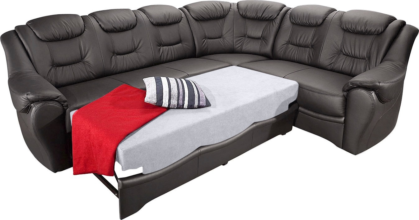 sit&more Ecksofa »Bellevue L-Form«, wahlweise mit Bettfunktion