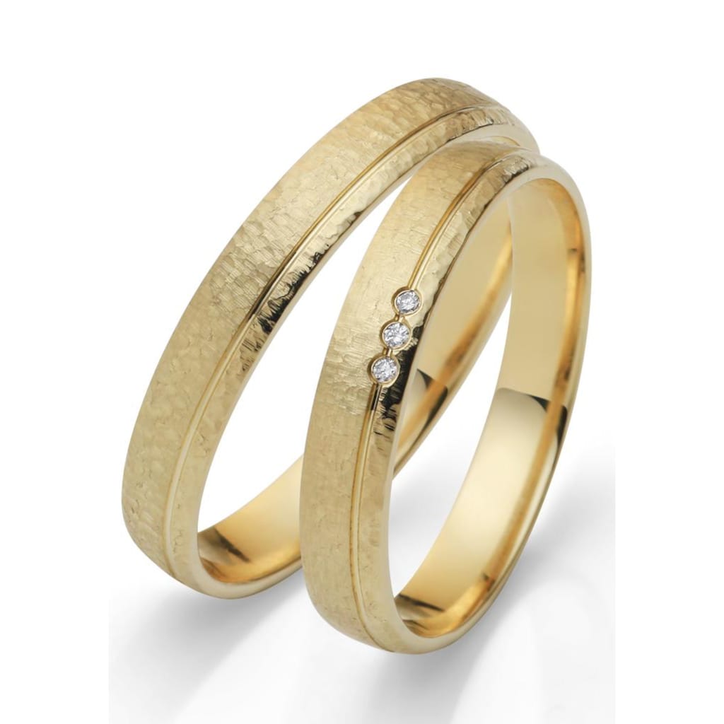 Firetti Trauring »Schmuck Geschenk Gold 750 Hochzeit Ehering "LIEBE"«, Made in Germany - mit o. ohne Brillanten/Diamanten