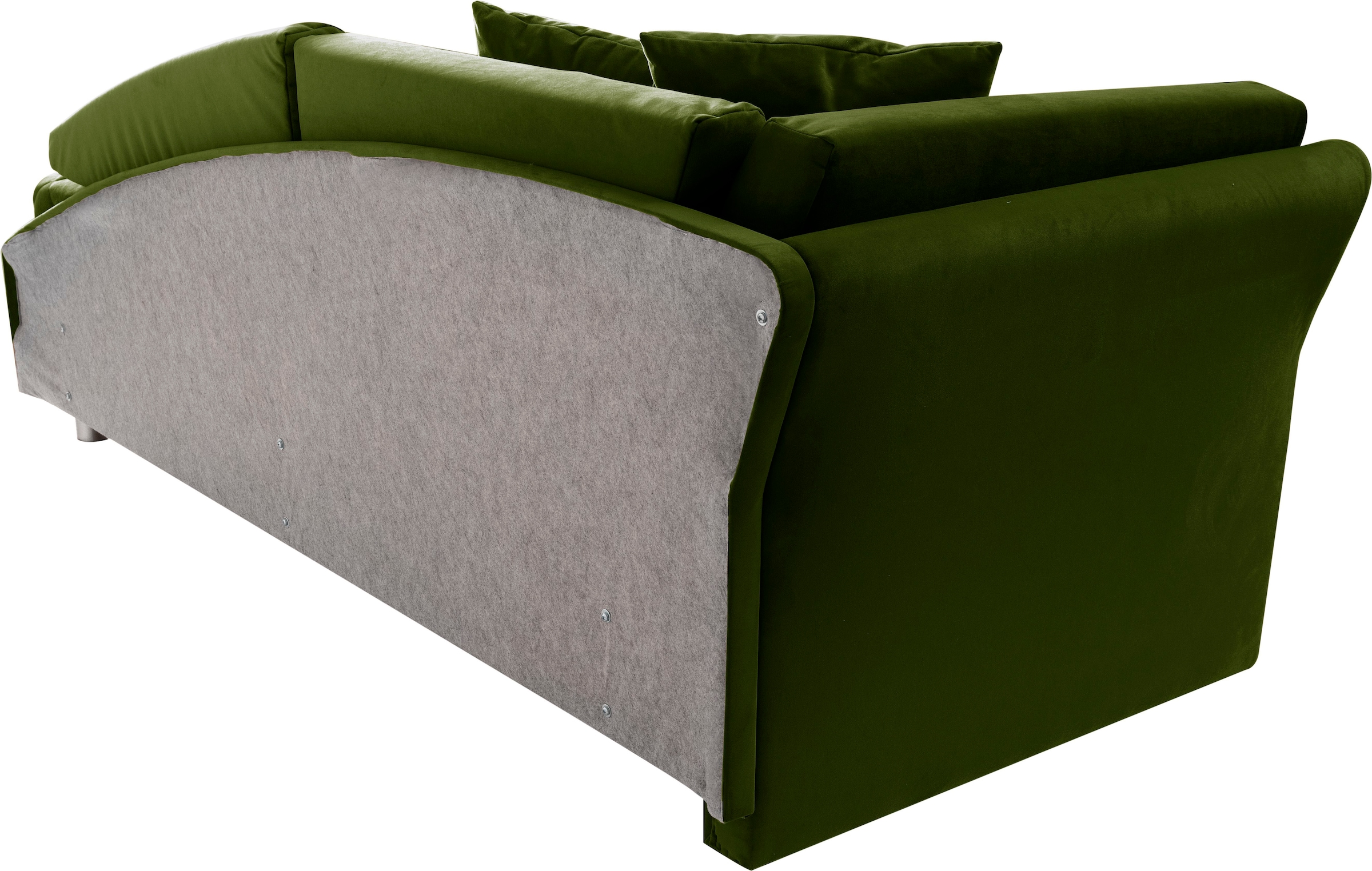 alina Schlafsofa »Lindsay«, Bettkasten, Zierkissen-Set aus: 2 Stk. 40x40cm, 1 Stk. 30x30cm