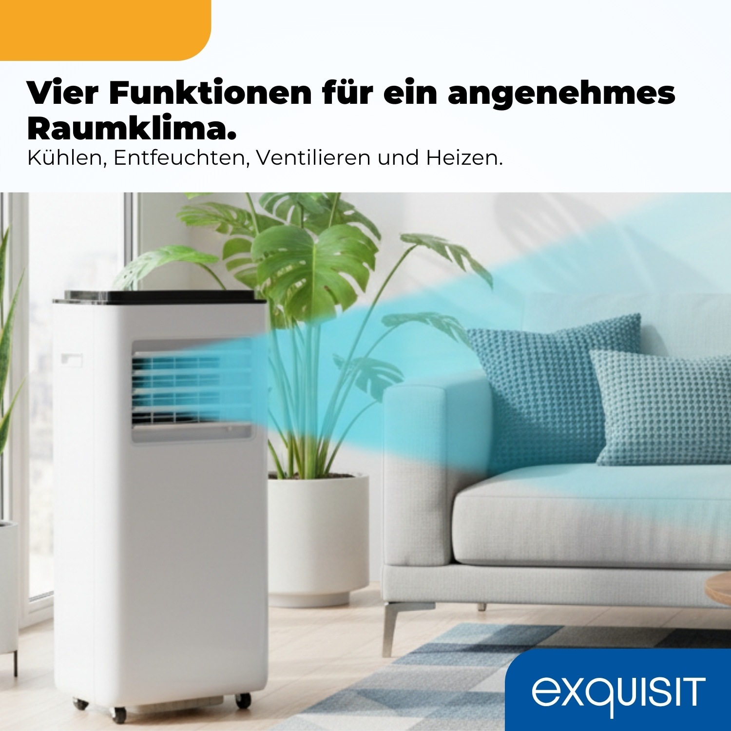 exquisit 4-in-1-Klimagerät »CM 30900 we« Ganzjähriger Komfort mit Kühlen, Heizen, Entfeuchten und Lüften
