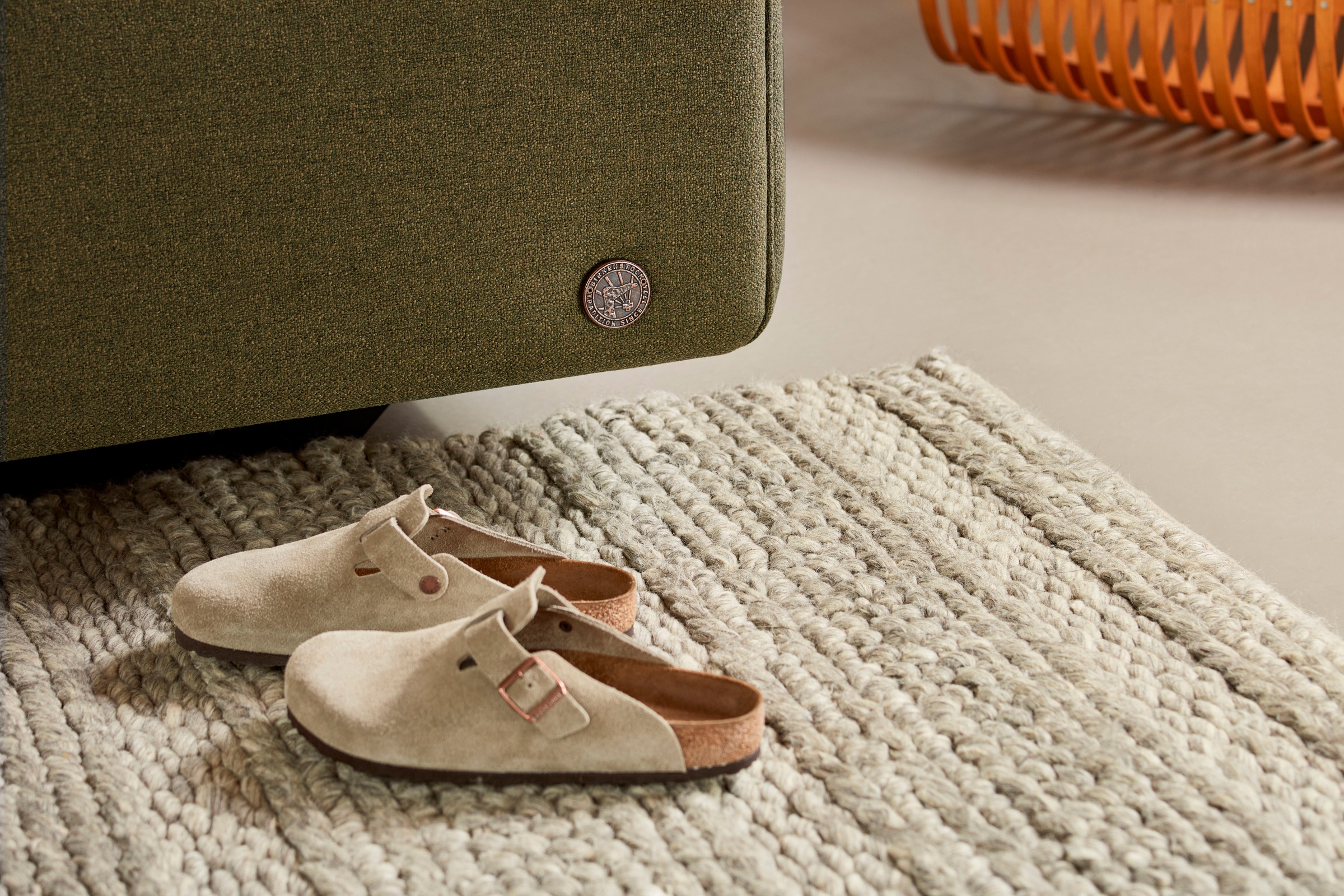 Birkenstock Polsterbett »Stalon Frame«, Kopfteil in Rautenoptik mit Lederknöpfen, unterschiedl. Ausführungen