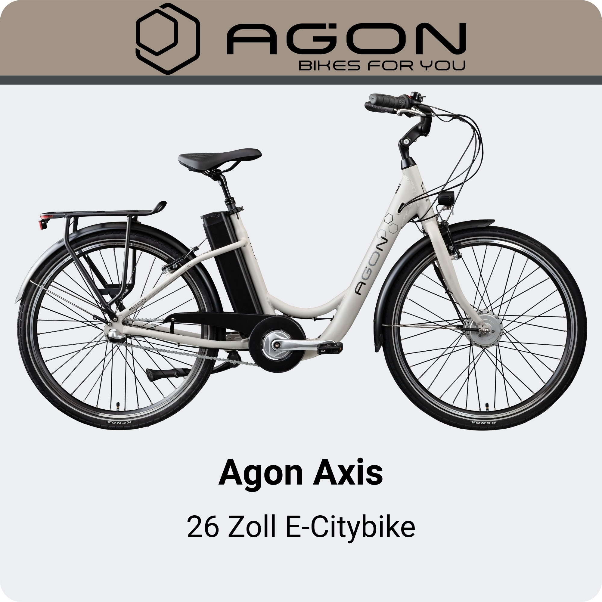 AGON »Axis« 3 Gang Nabenschaltung Frontmotor 250 W E-Bike 26" Citybike 140-165cm Pedelec Nabenmotor Fahrrad 3 Gang Licht