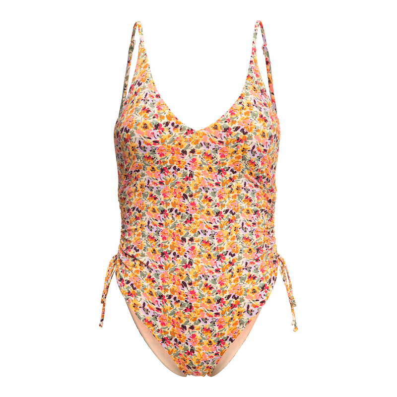 ROXY Badeanzug »Printed Beach Classics« Pastel Rose Swept Up Floral XS XS Weiches, widerstandsfähiges und dehnbares Design