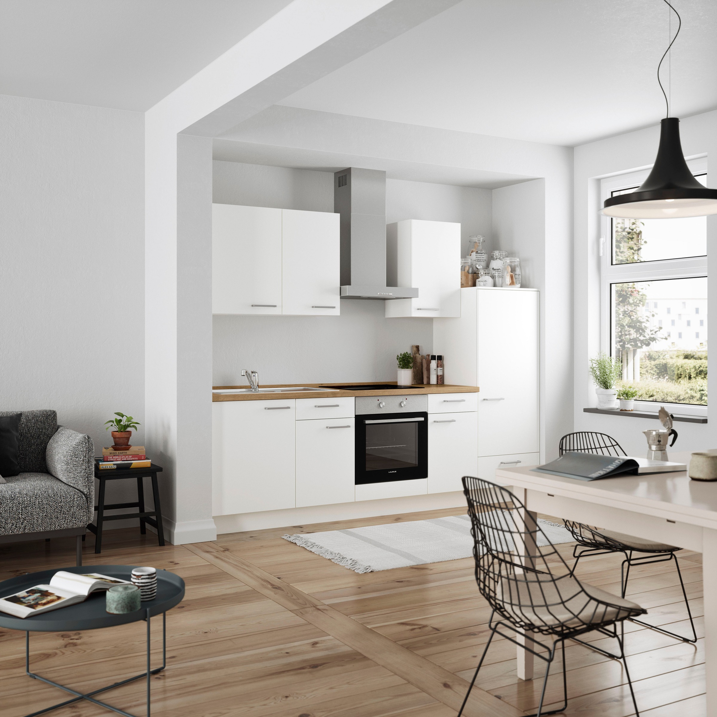 nobilia® Küchenzeile »"Touch I"«, vormontiert, Ausrichtung wählbar, Breite 270 cm, wahlw. mit E-Geräten