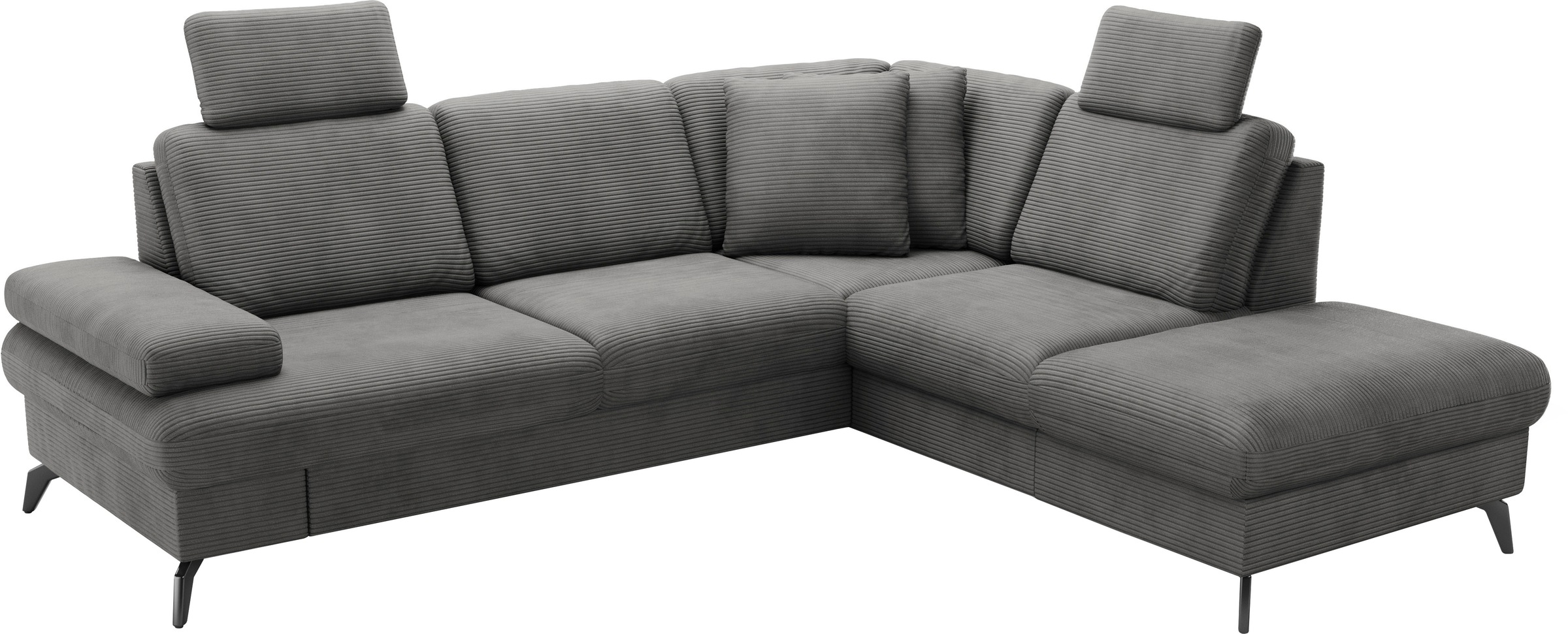 sit&more Ecksofa »Morris Jubi L-Form«, inkl. Armteilfunktion und 1 Zierkissen, wahlweise mit Bettfunktion